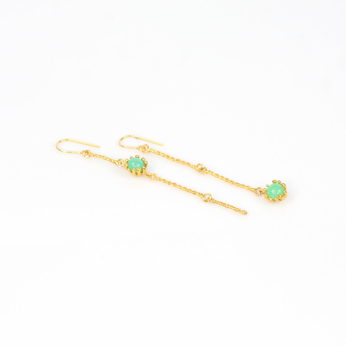 ERICA LONG green onyx sterling silver earrings bay Duong Jewelry
#color_22k-yellow-gold