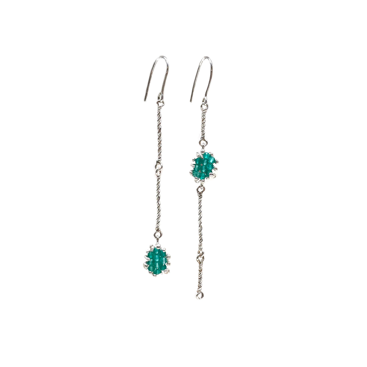 ERICA LONG green onyx earrings by Duong Jewelry
#color_no-plating