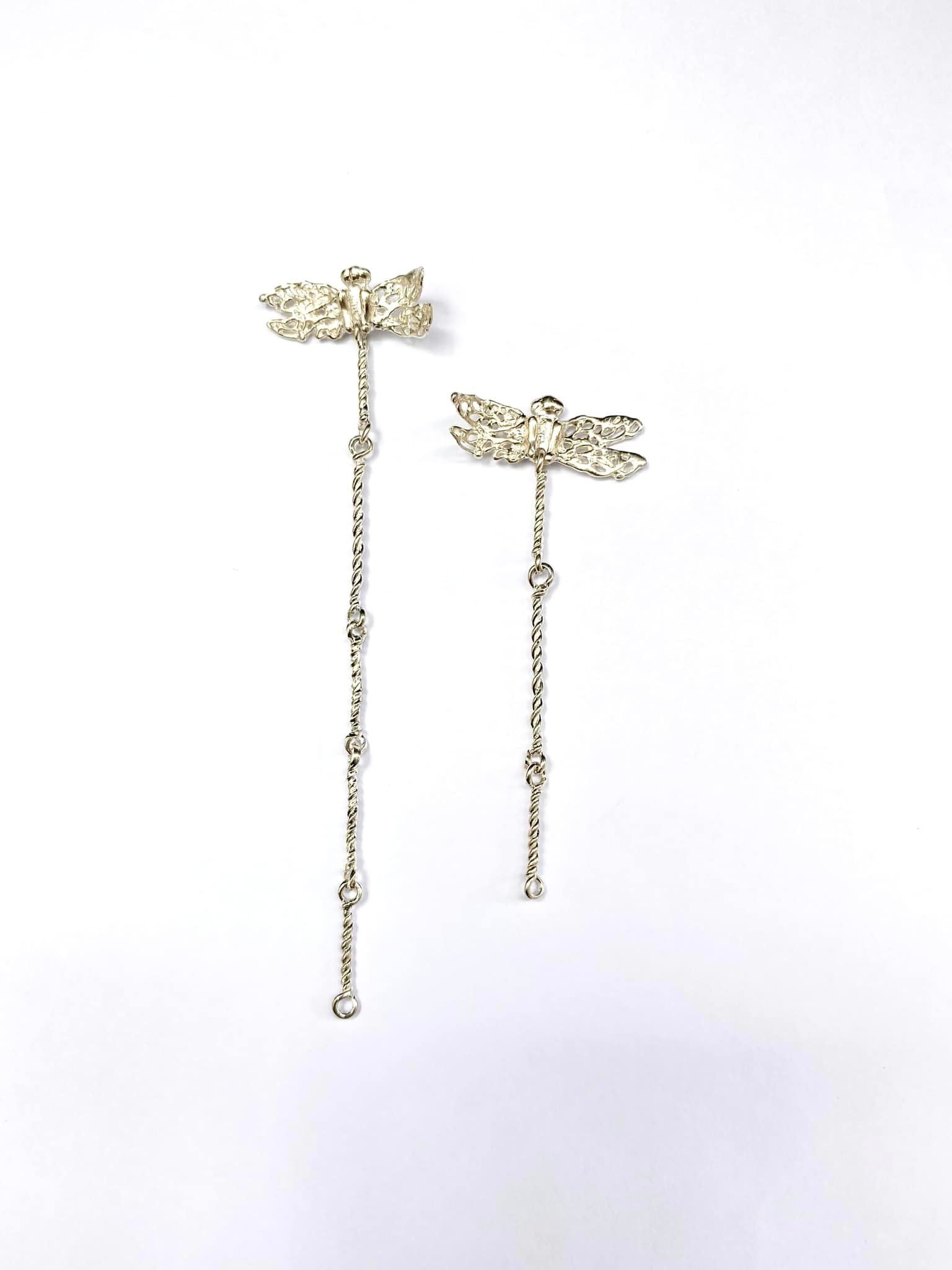 LIBELLULA sterling silver earrings by Duong Jewelry
#color_no-plating
