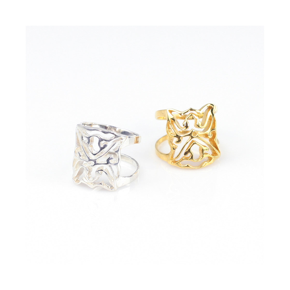 LOTUS MASK sterling silver ring by Duong Jewlery
#color_no-plating
#color_22k-yellow-gold
