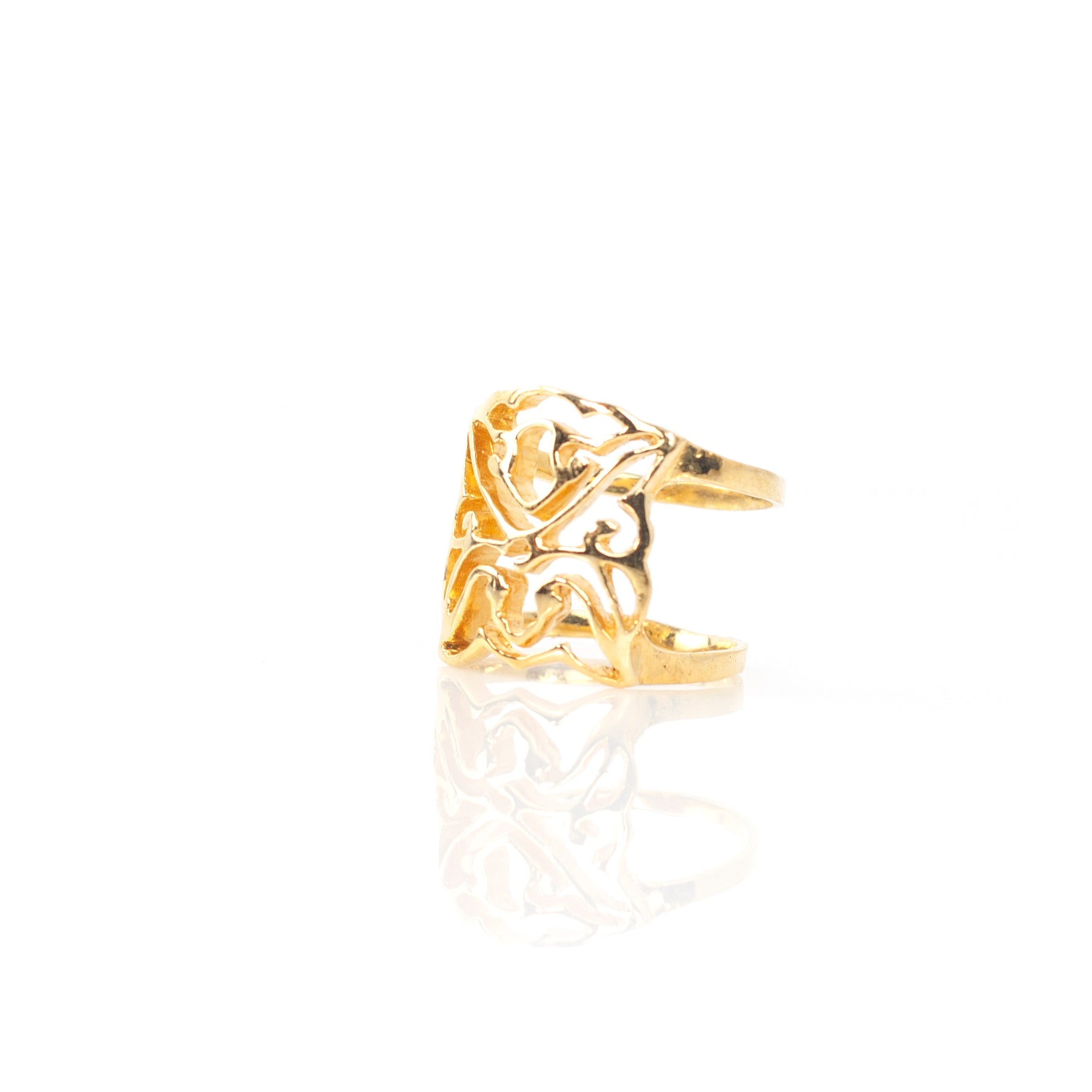 LOTUS MASK sterling silver ring by Duong Jewlery
#color_22k-yellow-gold