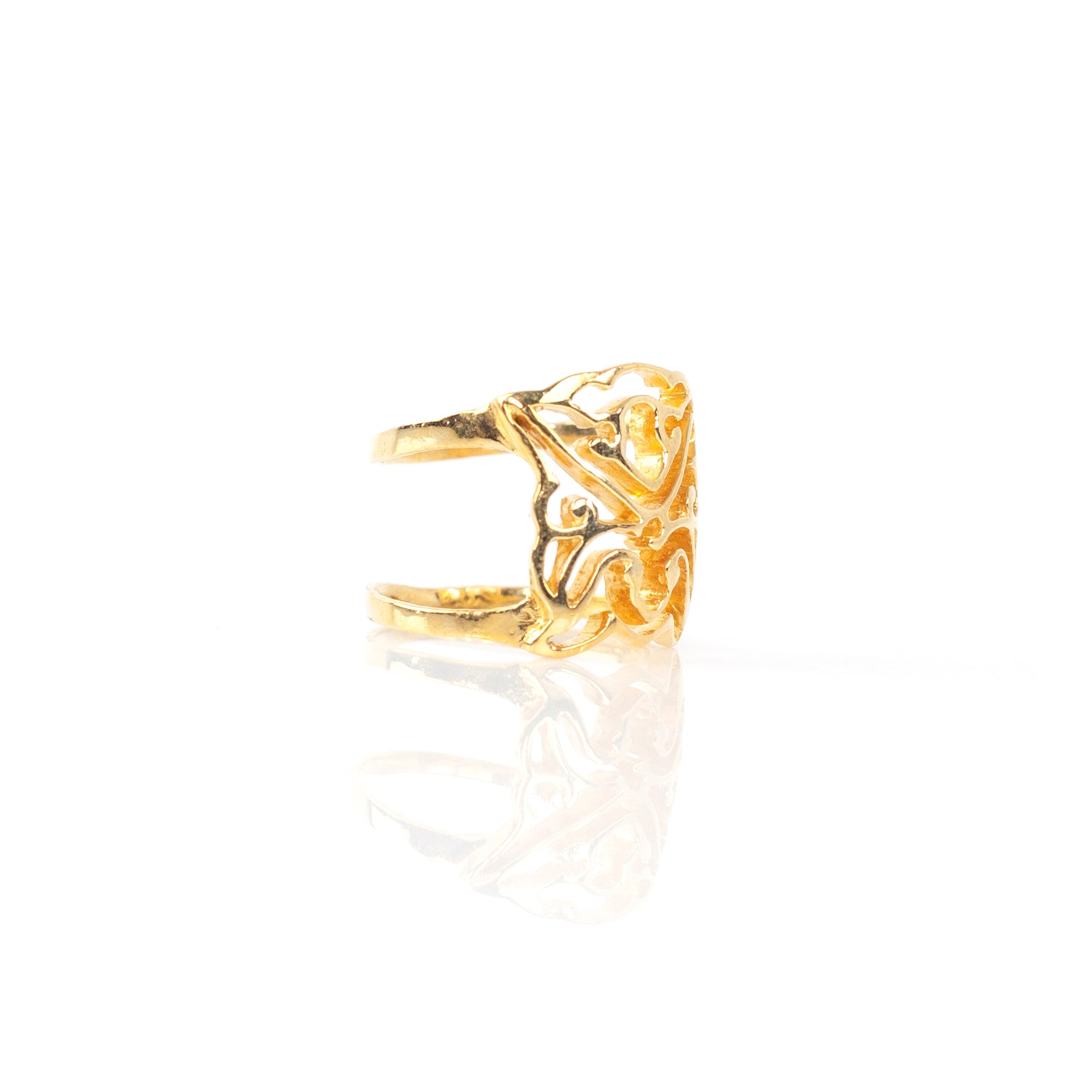 LOTUS MASK sterling silver ring by Duong Jewlery
#color_22k-yellow-gold
