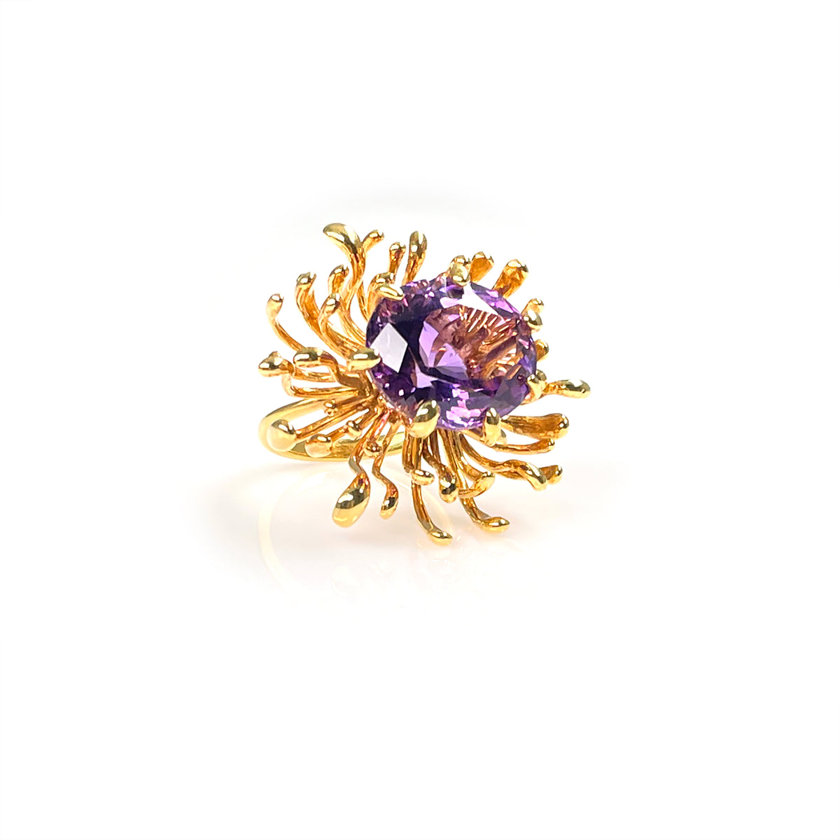 CHRYSANTH amethyst 10K gold ring by Duong Jewelry
#color_22k-yellow-gold