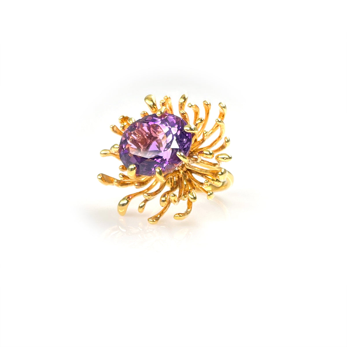 CHRYSANTH amethyst 10K gold ring by Duong Jewelry
#color_22k-yellow-gold