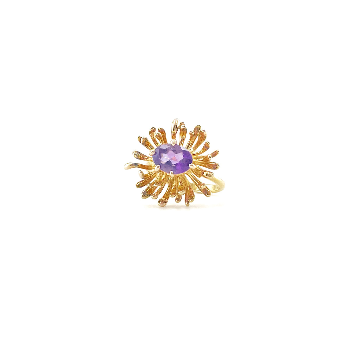 CHRYSANTH MINI amethyst sterling silver ring by Duong Jewelry
#color_22k-yellow-gold