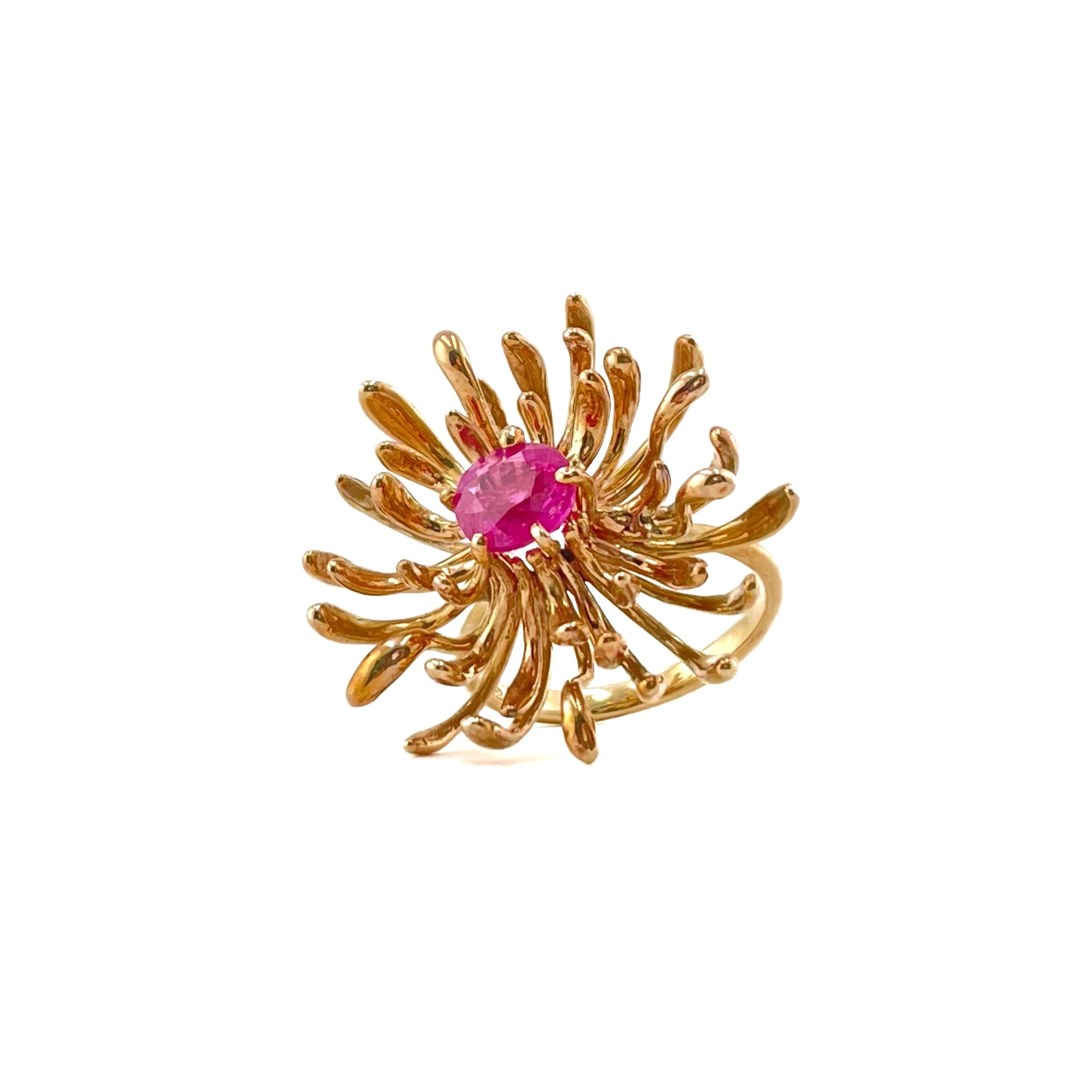 CHRYSANTH pink sapphire 10K gold ring by Duong Jewelry
#color_22k-yellow-gold