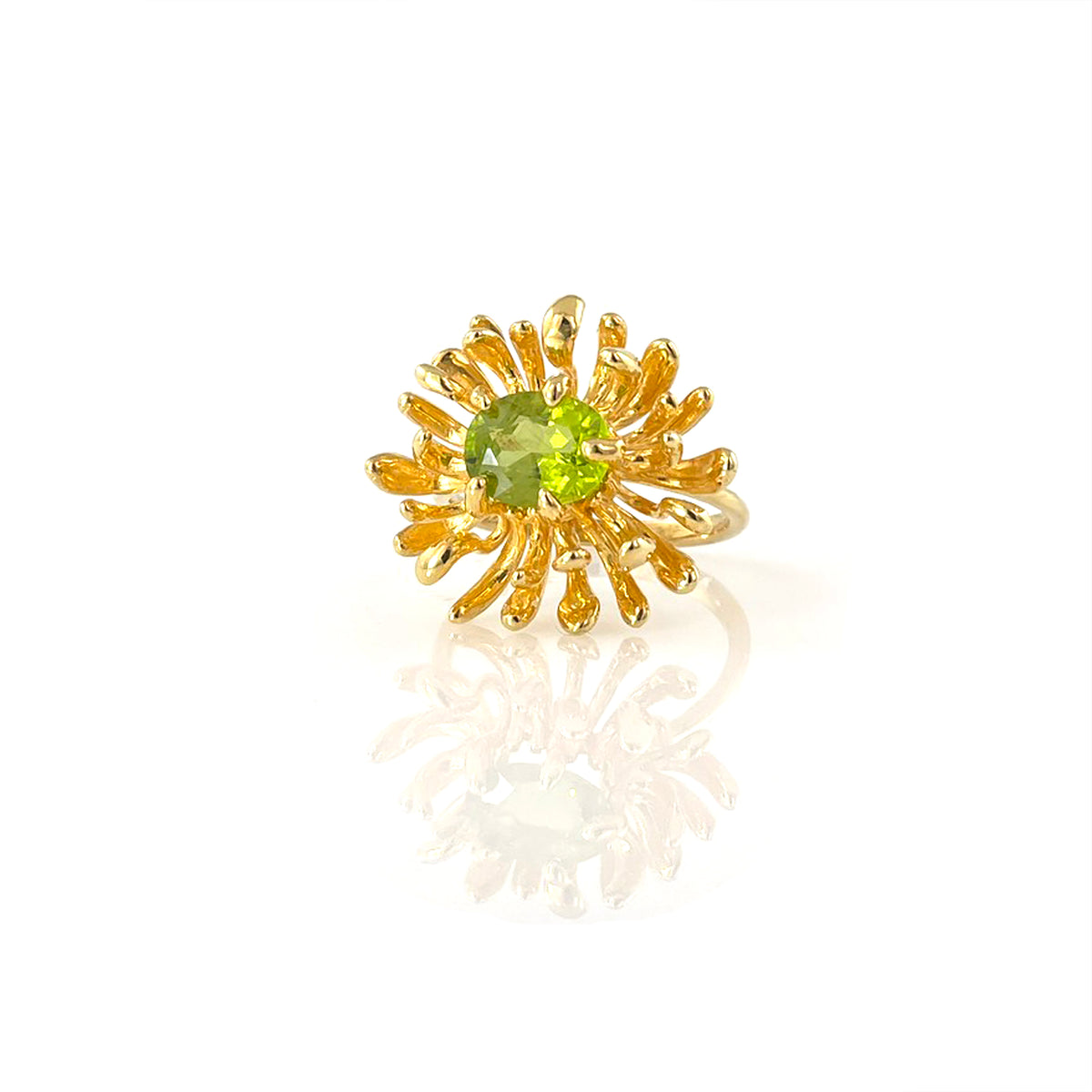CHRYSANTH MINI peridot sterling silver ring by Duong Jewelry
#color_22k-yellow-gold