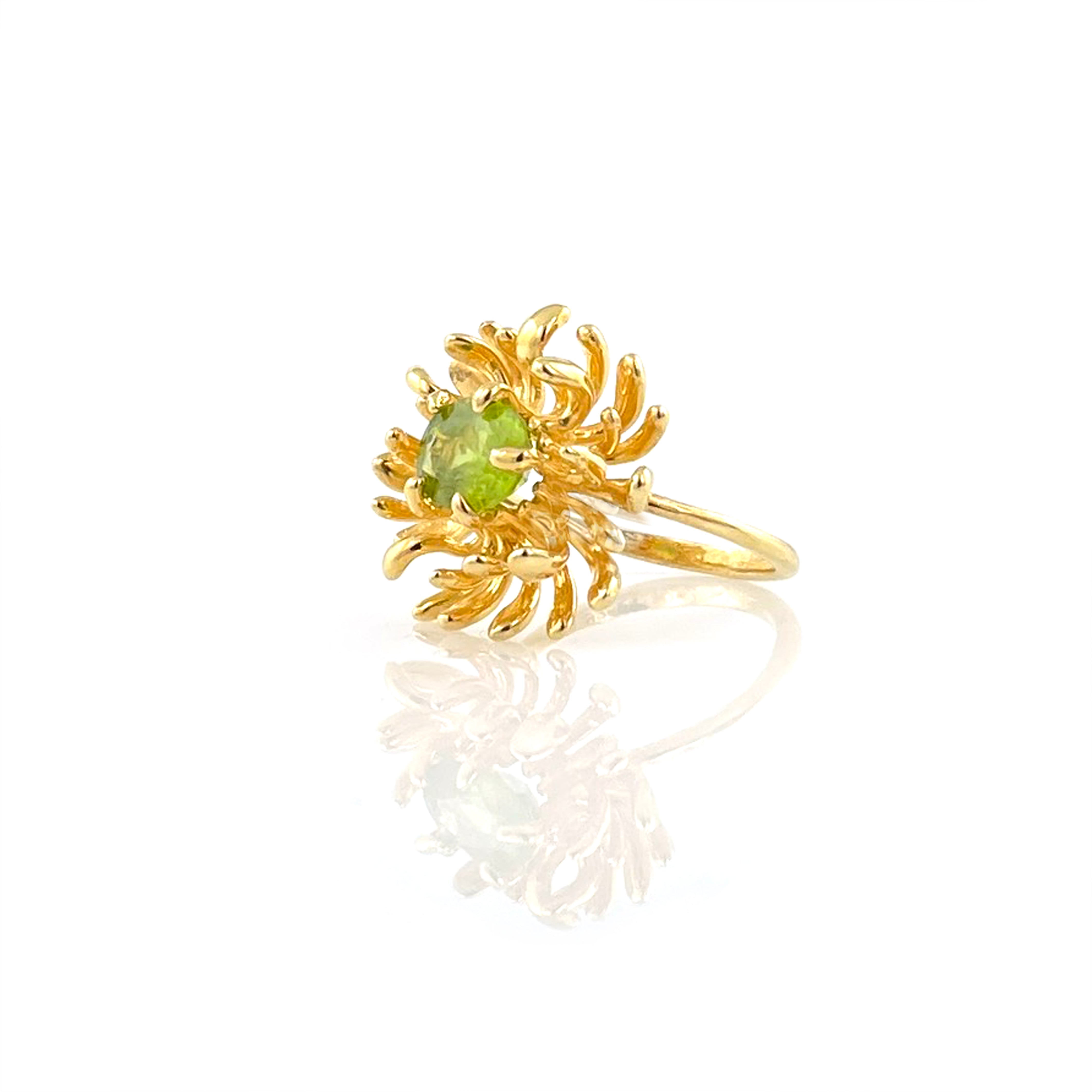 CHRYSANTH MINI peridot sterling silver ring by Duong Jewelry
#color_22k-yellow-gold