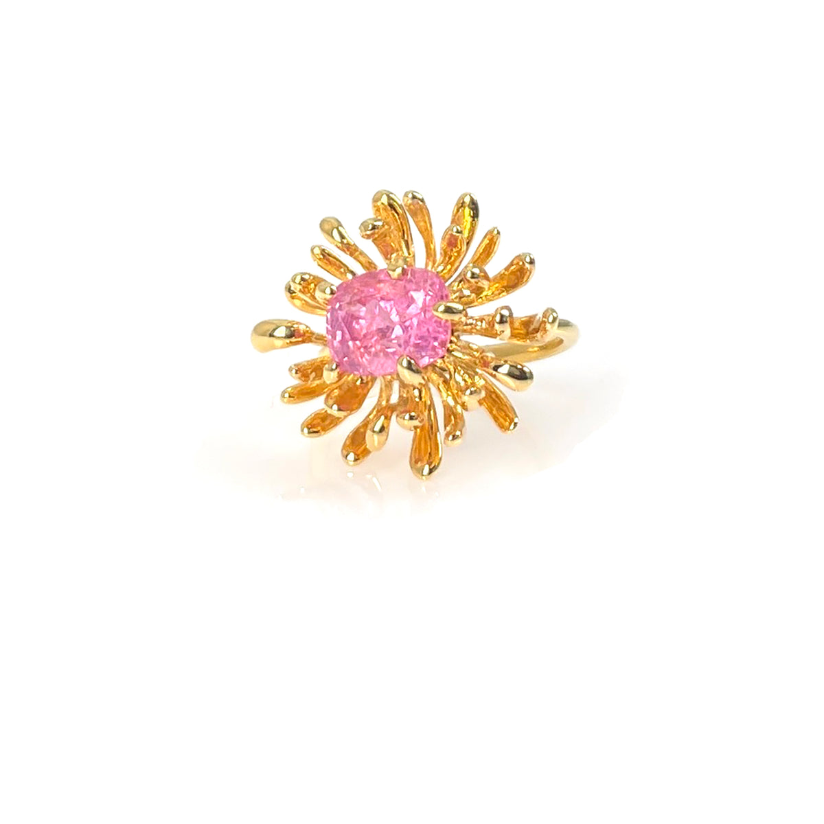 CHRYSANTH MINI pink spinel 14K gold ring by Duong Jewelry
#color_22k-yellow-gold