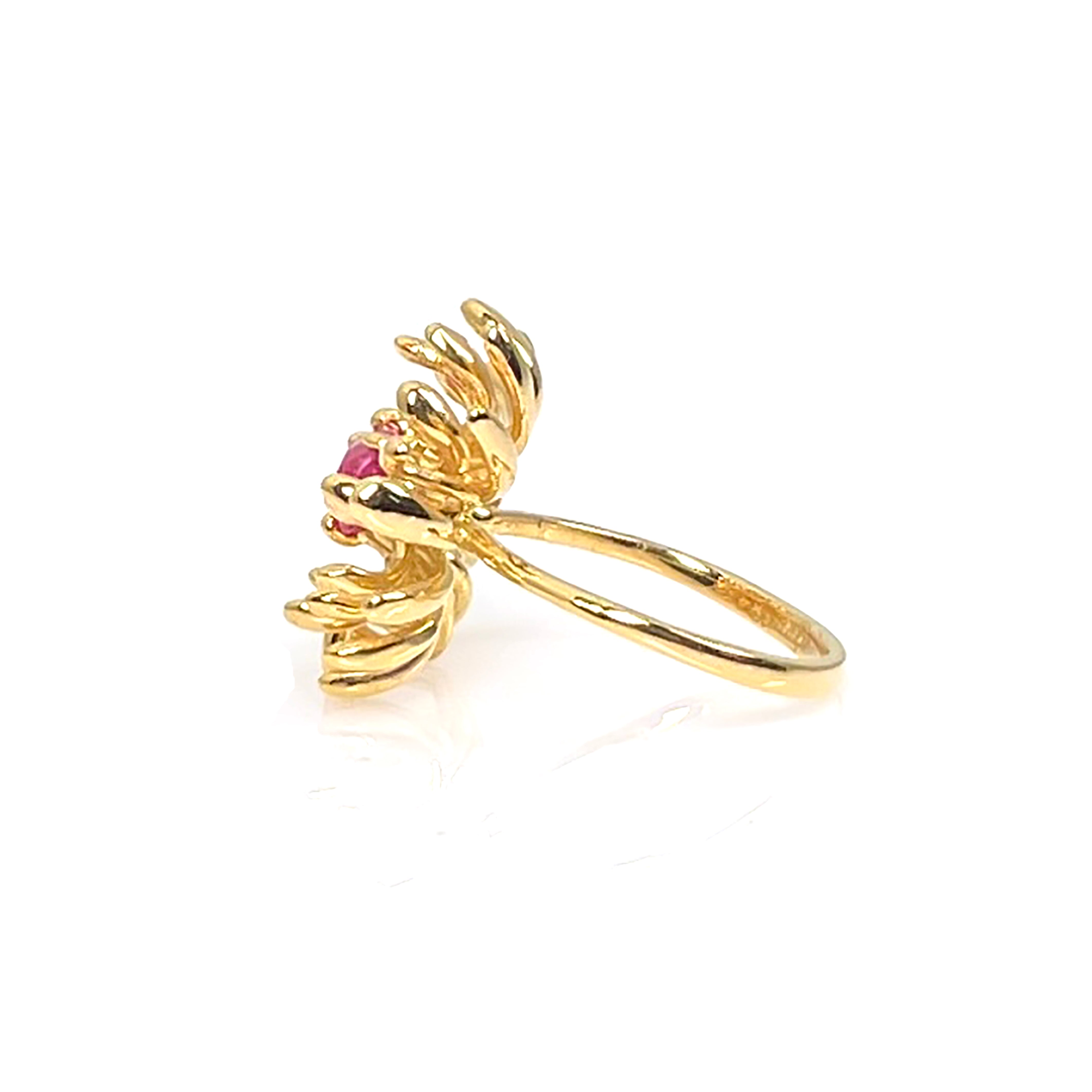 CHRYSANTH MINI pink sapphire 14K gold ring by Duong Jewelry
#color_22k-yellow-gold