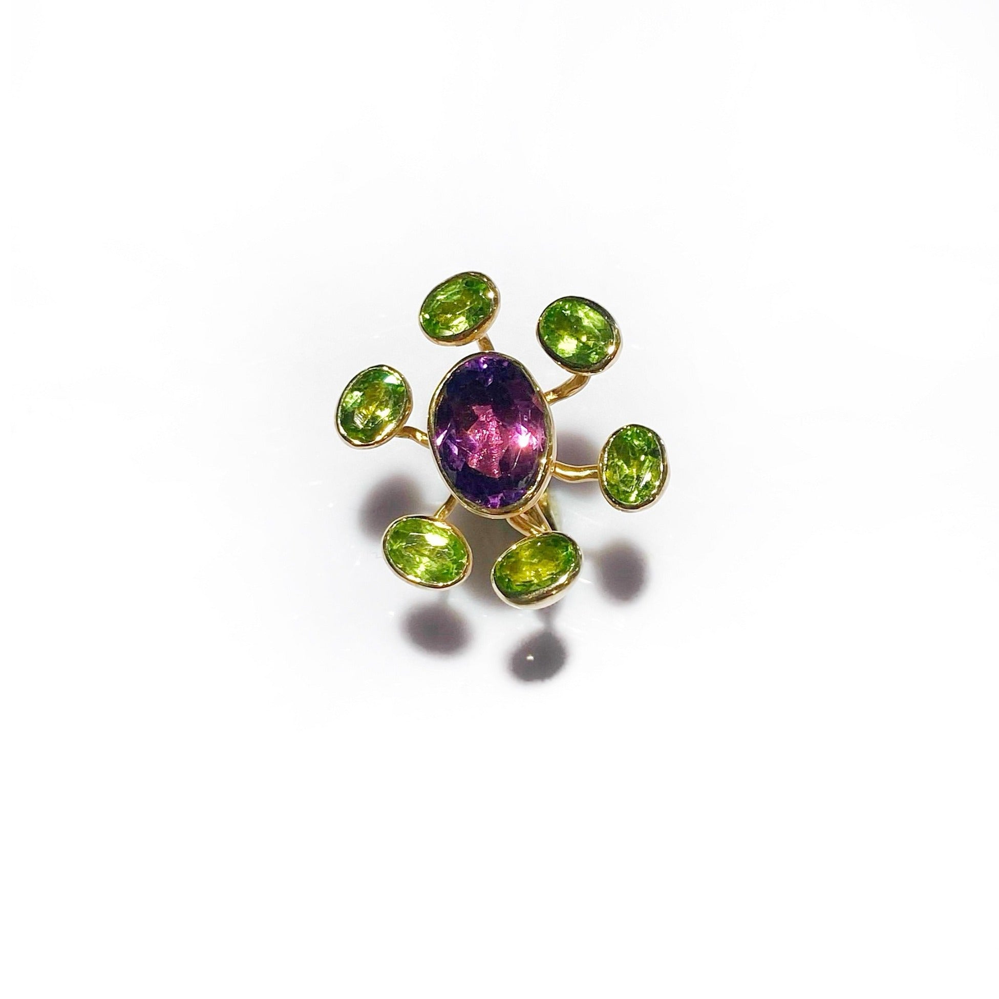 MIA amethyst & peridot 10K gold ring by Duong Jewelry
#color_22k-yellow-gold