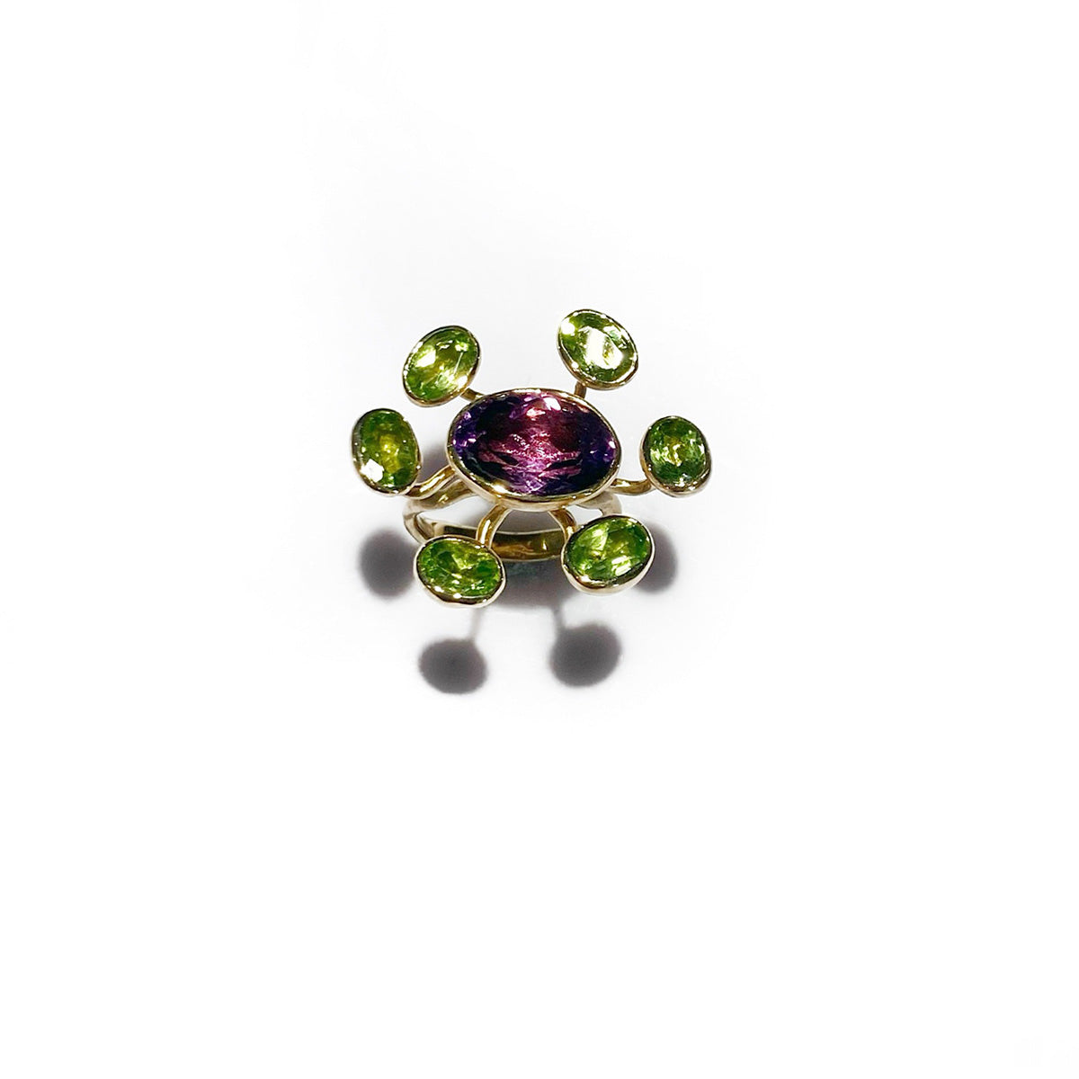 MIA amethyst & peridot 10K gold ring by Duong Jewelry
#color_22k-yellow-gold
