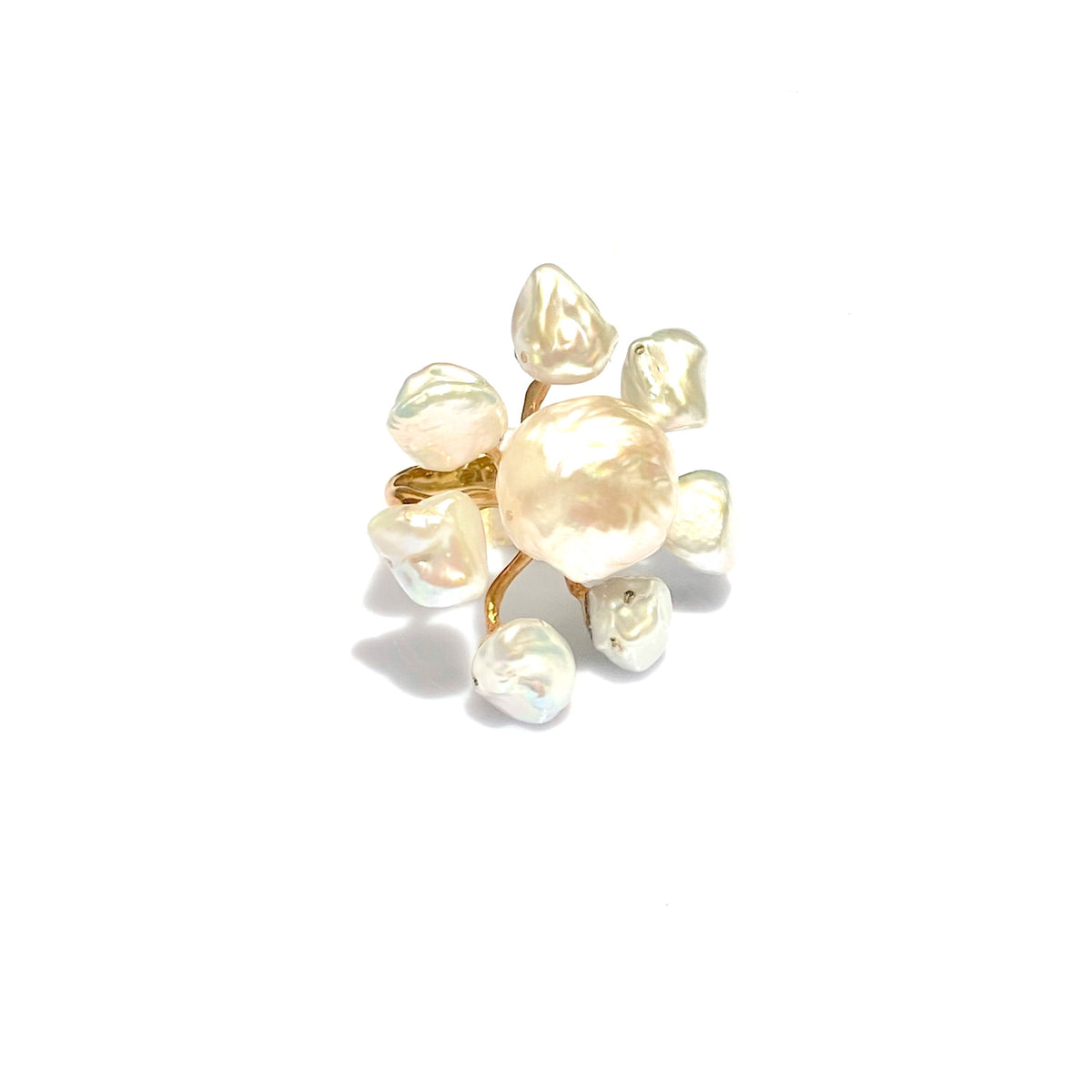 MIA keshi pearl & pearl 18K gold ring by Duong Jewelry
#color_22k-yellow-gold