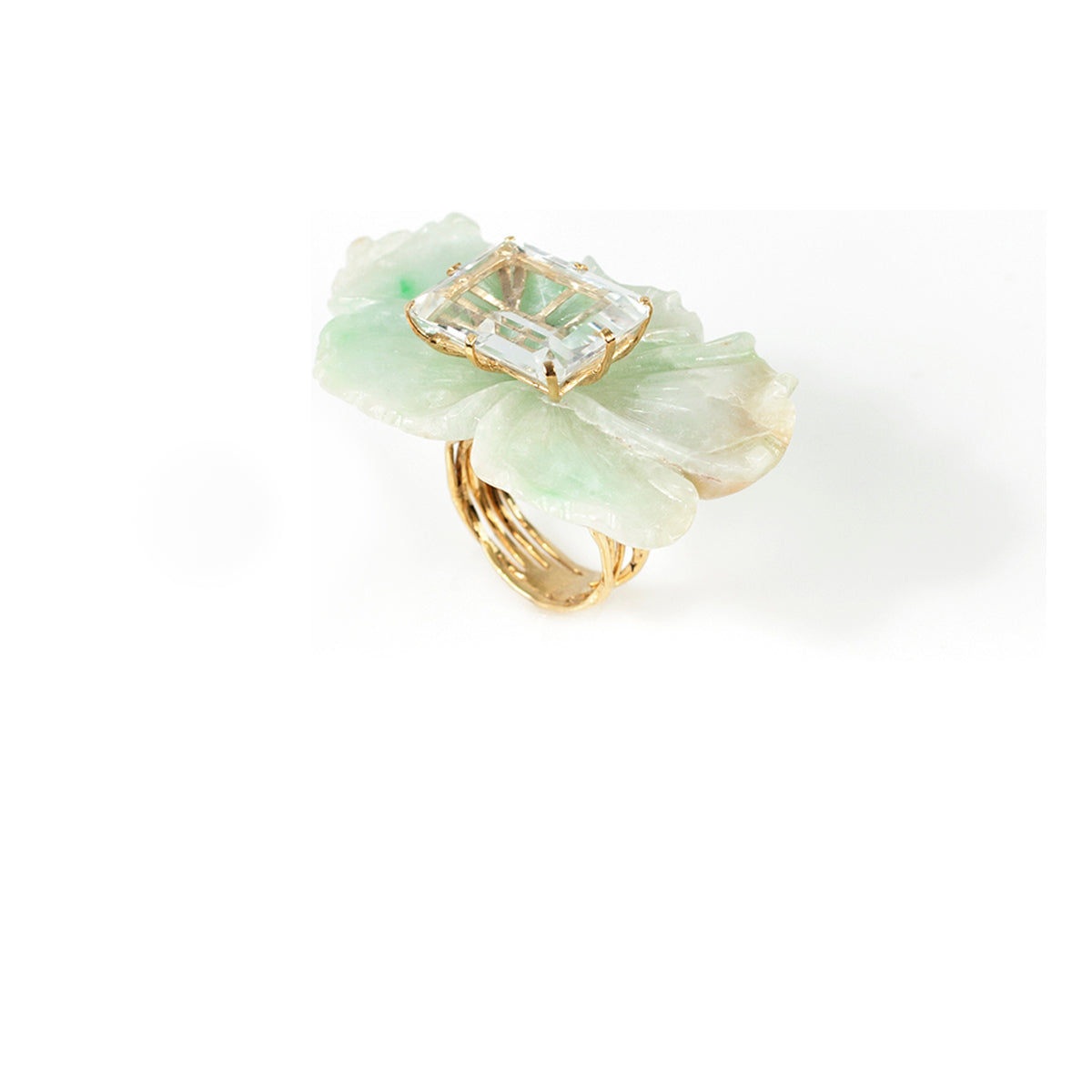 PETALE’A burmese jadeite & topaz 10K gold ring by Duong Jewelry
#color_22k-yellow-gold