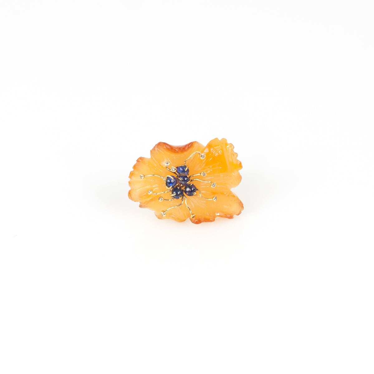 PETALE’A agate, blue sapphire & diamond 10K gold ring by Duong Jewelry
#color_22k-yellow-gold