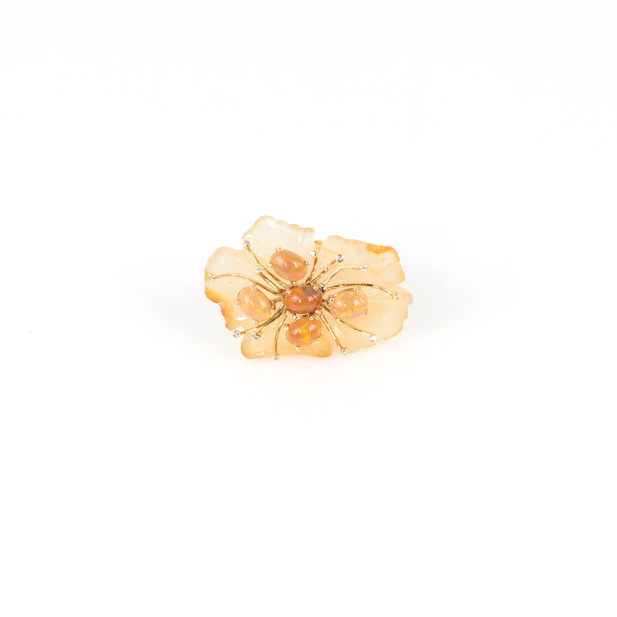 PETALE’A agate, crystal opal & diamond 14K gold ring by Duong Jewelry
#clor_22k-yellow-gold