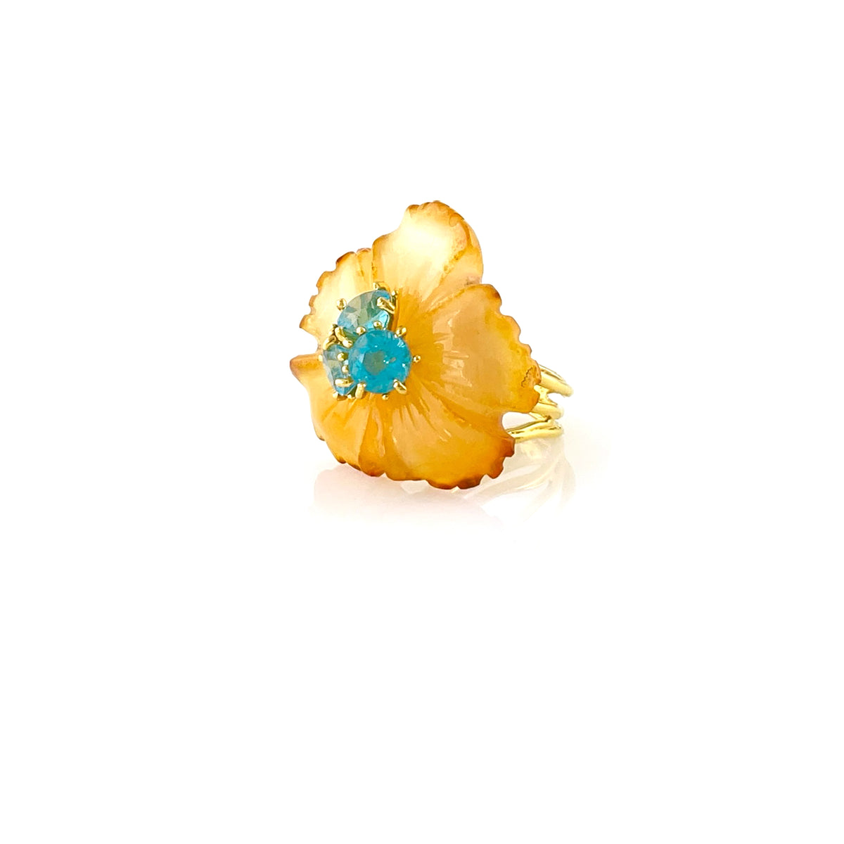 PETALE’A PASSION agate & apatite 10K gold ring by Duong Jewelry
#color_22k-yellow-gold