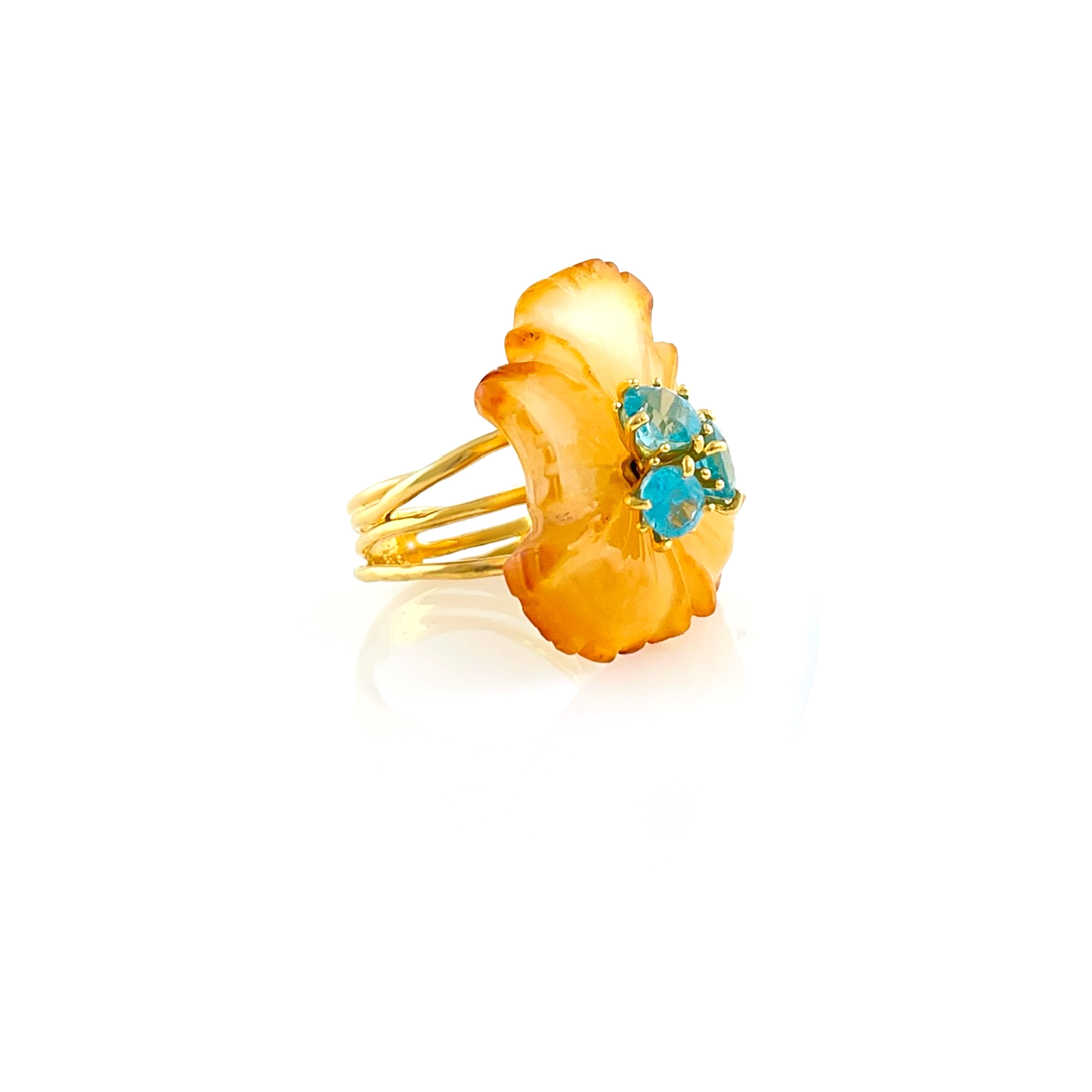 PETALE’A PASSION agate & apatite 10K gold ring by Duong Jewelry
#color_22k-yellow-gold