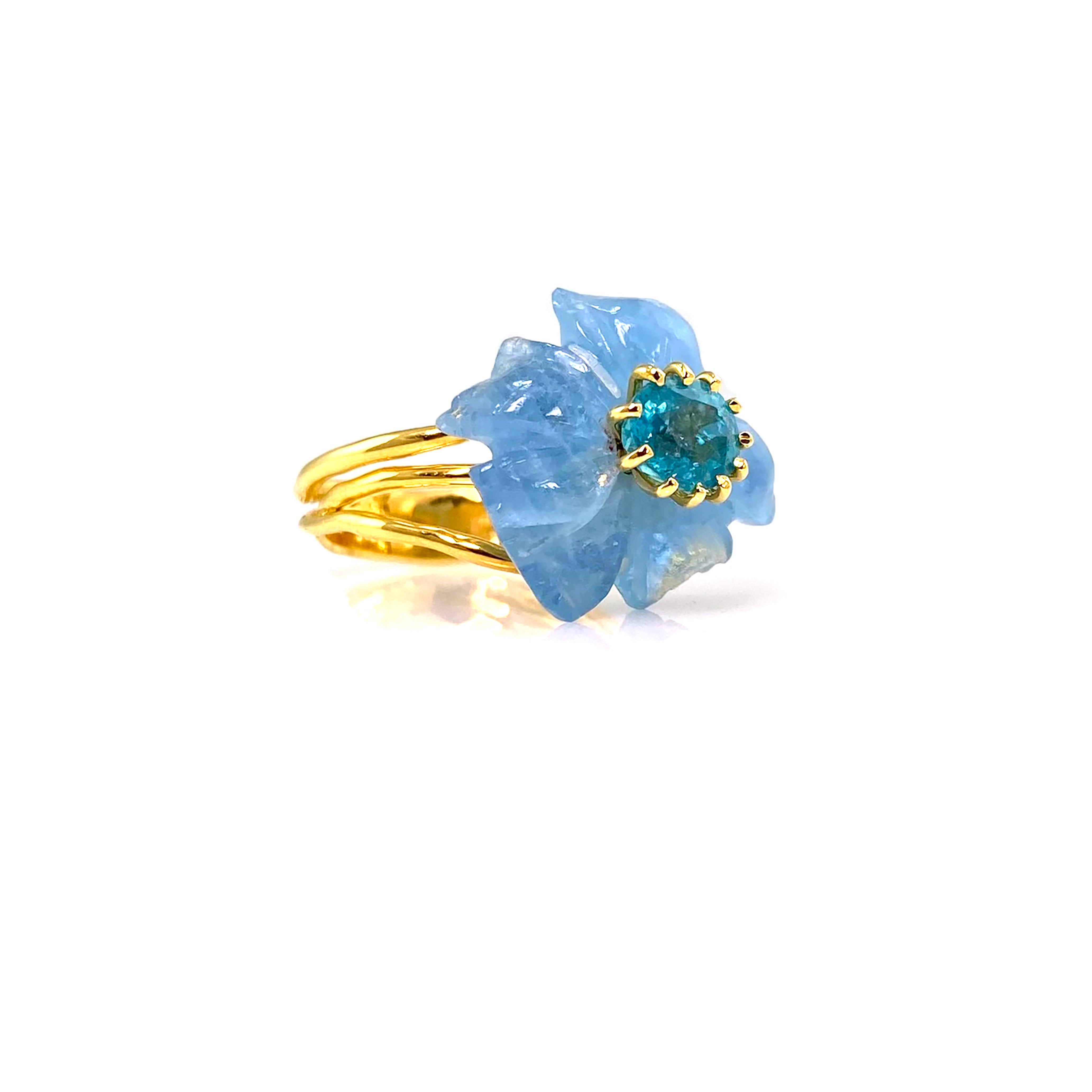 PETALE’A PASSION aquamarine & apatite 10K gold ring by Duong Jewelry
#color_22k-yellow-gold