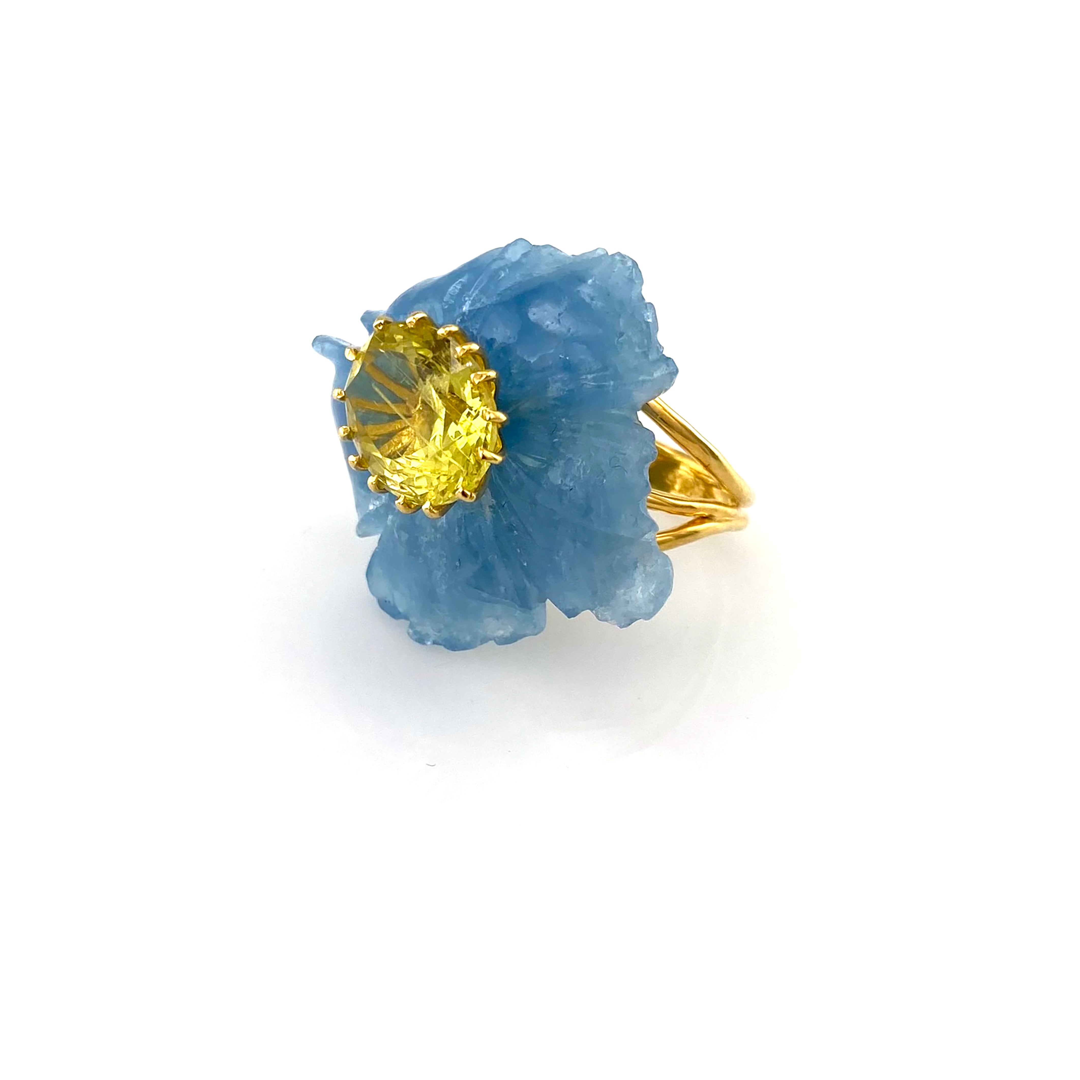 PETALE’A PASSION aquamarine & golden beryl 10K gold ring by Duong Jewelry
#color_22k-yellow-gold