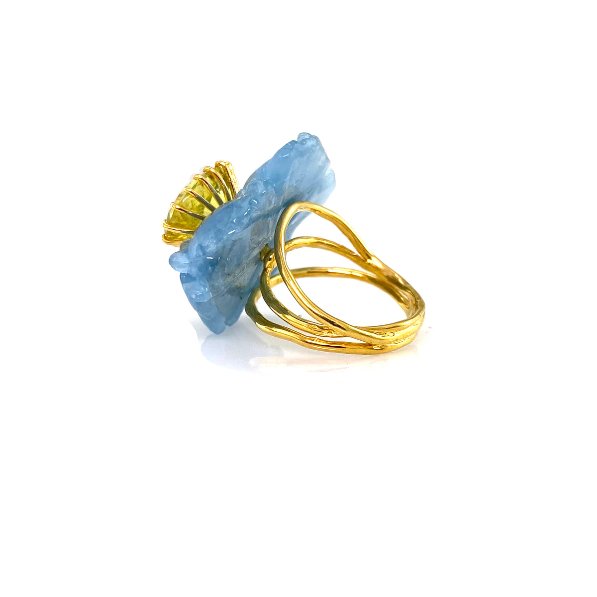 PETALE’A PASSION aquamarine & golden beryl 10K gold ring by Duong Jewelry
#color_22k-yellow-gold