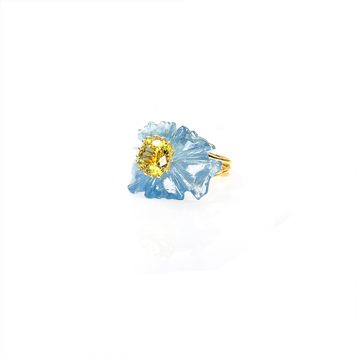 PETALE’A PASSION aquamarine & golden beryl 10K gold ring by Duong Jewelry
#color_22k-yellow-gold