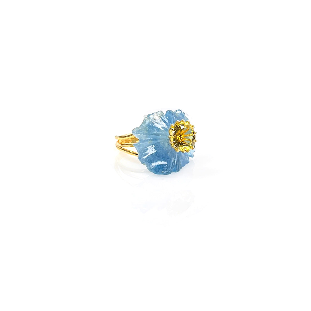 PETALE’A PASSION aquamarine & golden beryl 10K gold ring by Duong Jewelry
#color_22k-yellow-gold