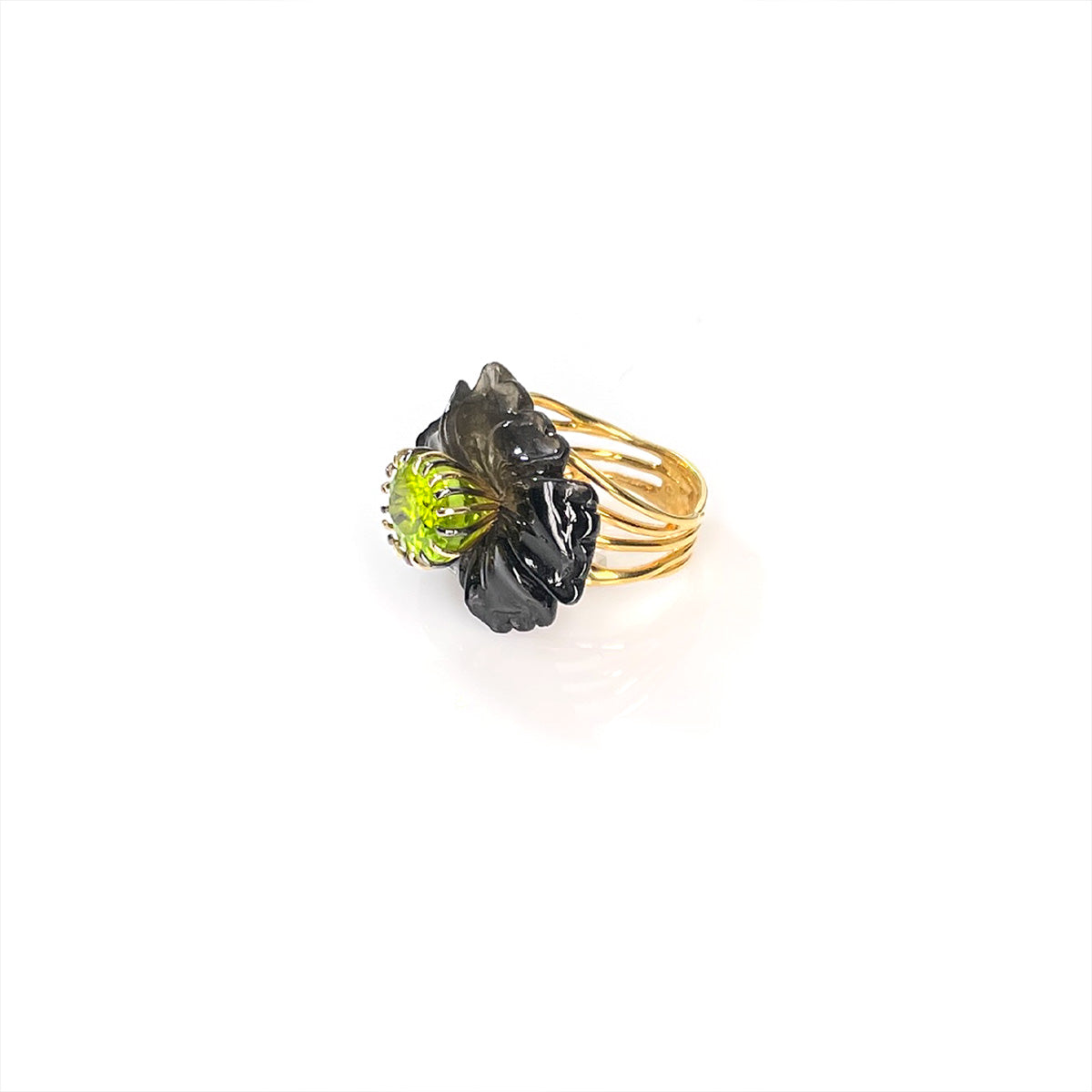 PETALE’A PASSION tourmaline & peridot sterling silver & 10K gold ring by Duong Jewelry
#color_22k-yellow-gold