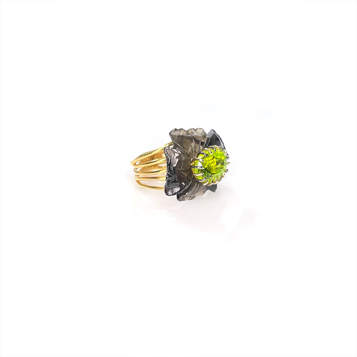 PETALE’A PASSION tourmaline & peridot sterling silver & 10K gold ring by Duong Jewelry
#color_22k-yellow-gold