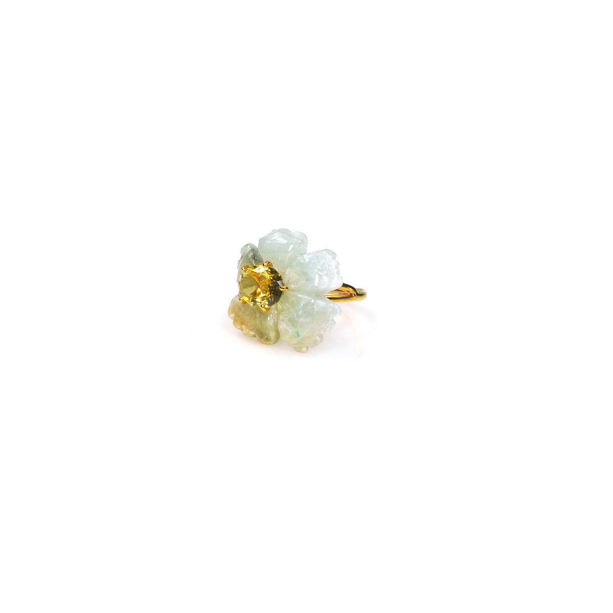 PETALE’A PASSION jadeite, golden beryl sterling silver & 9K gold ring by Duong Jewelry
#color_22k-yellow-gold