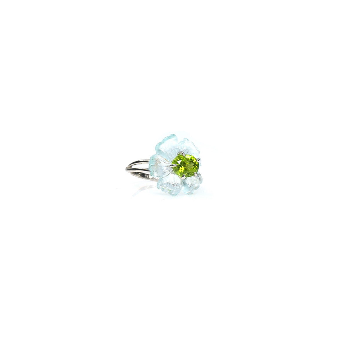 PETALE’A PASSION aquamarine, peridot sterling silver & 9K white gold ring by Duong Jewelry
#color_22k-yellow-gold