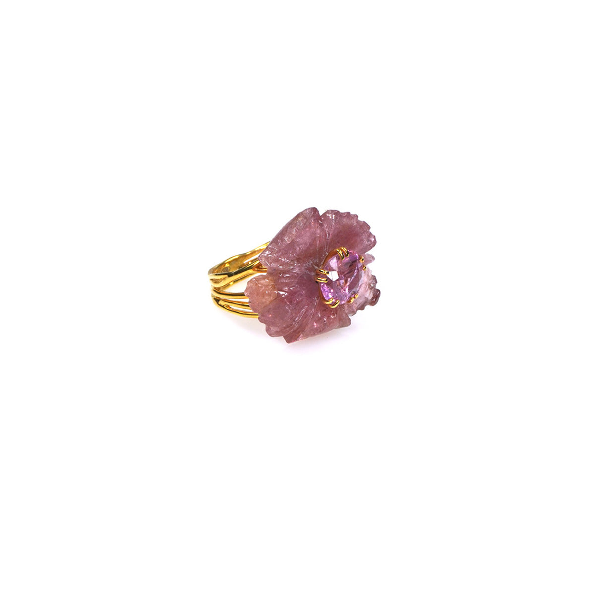 PETALE’A PASSION tourmaline, pink spinel sterling silver & 9K gold ring by Duong Jewelry
#color_22k-yellow-gold
