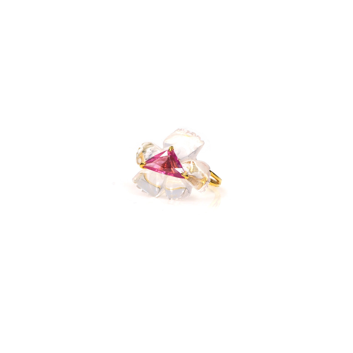 PETALE’A PASSION rose quartz, pink spinel sterling silver & 9K gold ring by Duong Jewelry
#color_22k-yellow-gold