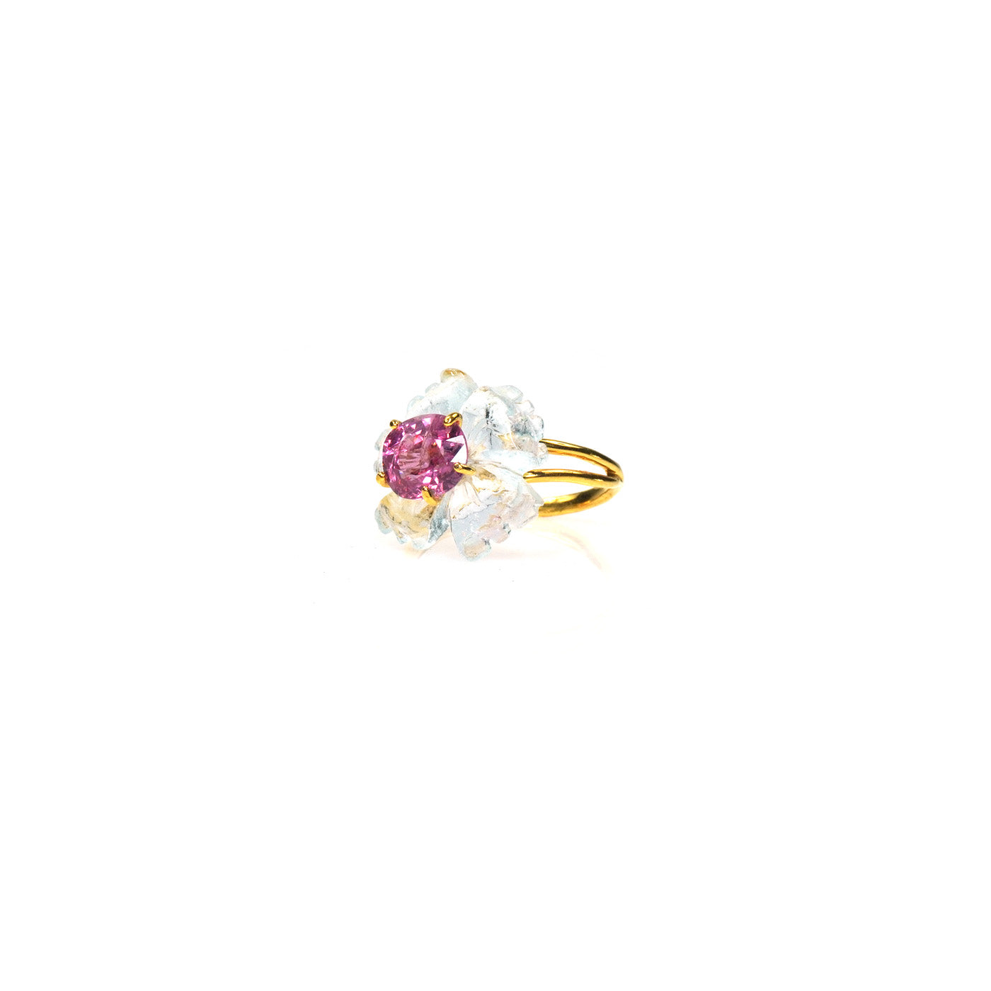 PETALE’A PASSION aquamarine & pink spinel 9K gold ring by Duong Jewelry
#color_22k-yellow-gold
