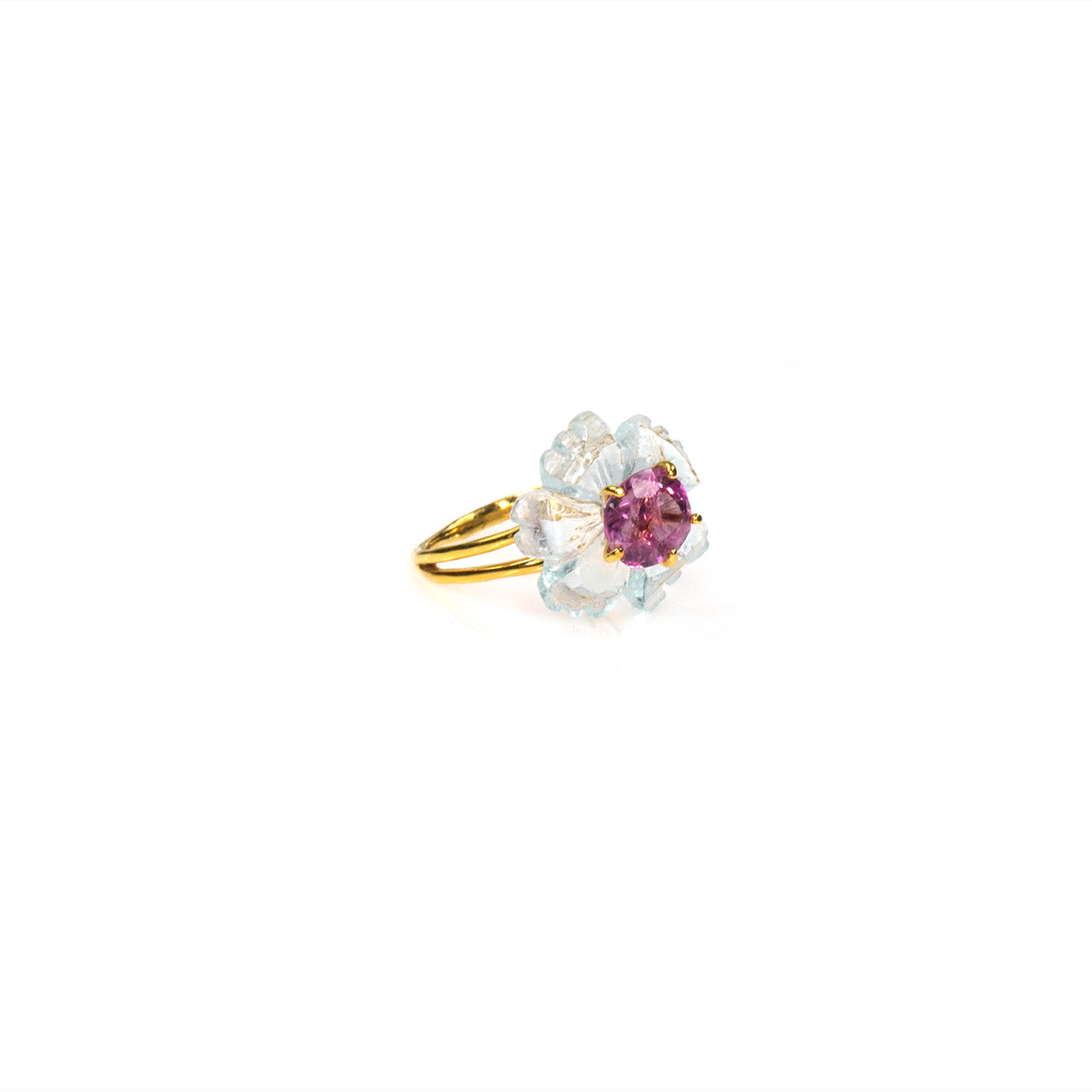 PETALE’A PASSION aquamarine & pink spinel 9K gold ring by Duong Jewelry
#color_22k-yellow-gold