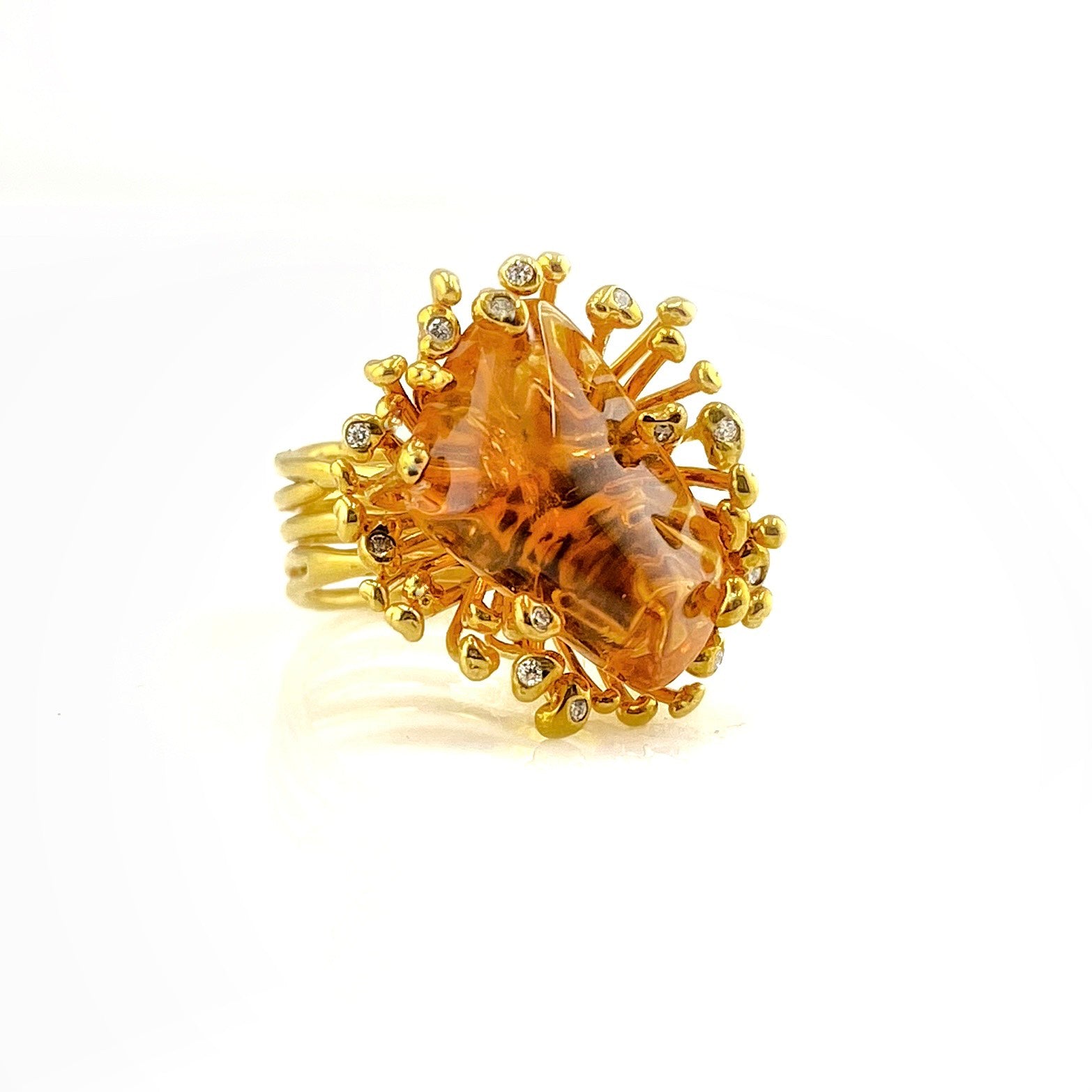 STAMI citrine & diamond 10K gold ring by Duong Jewelry
#color_22k-yellow-gold