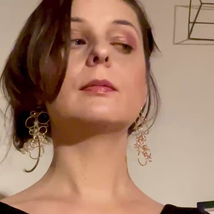 BUBBLE PLAIN brass earrings