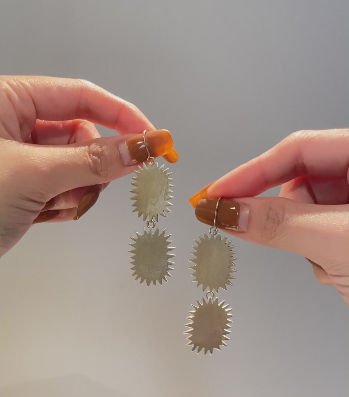 DURIAN DOUBLE silver earrings
