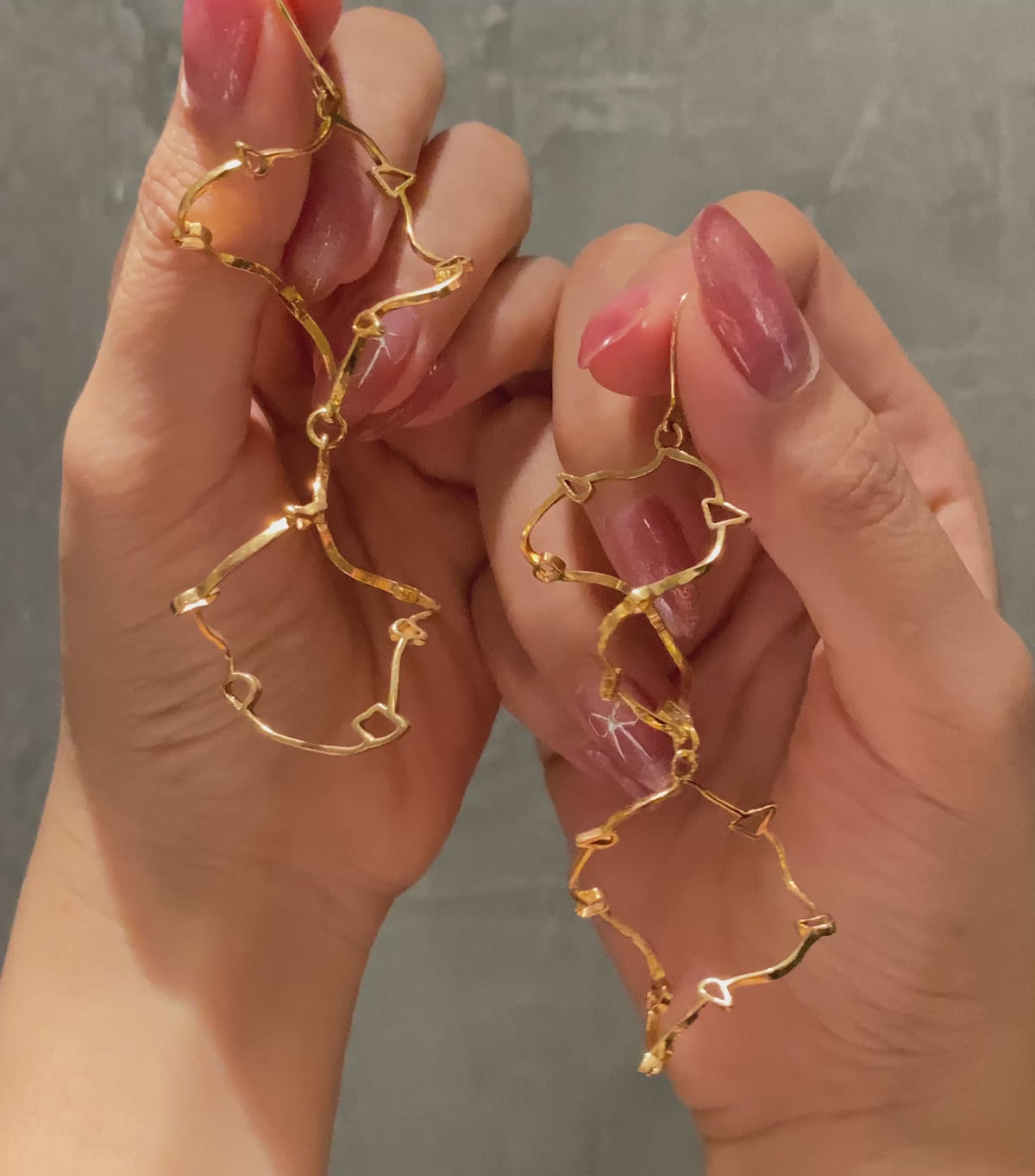 CHERIE brass earrings