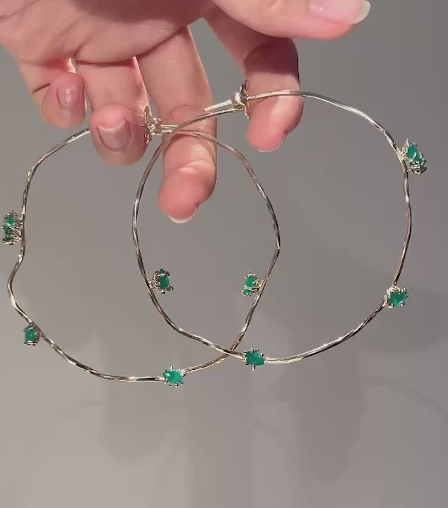 TUTTI FRUTTI green onyx silver earrings