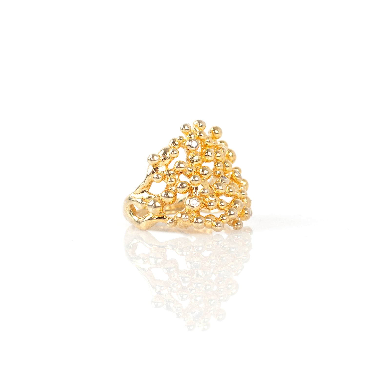 ROCIO diamond sterling silver ring by Duong Jewelry
#color_22k-yellow-gold