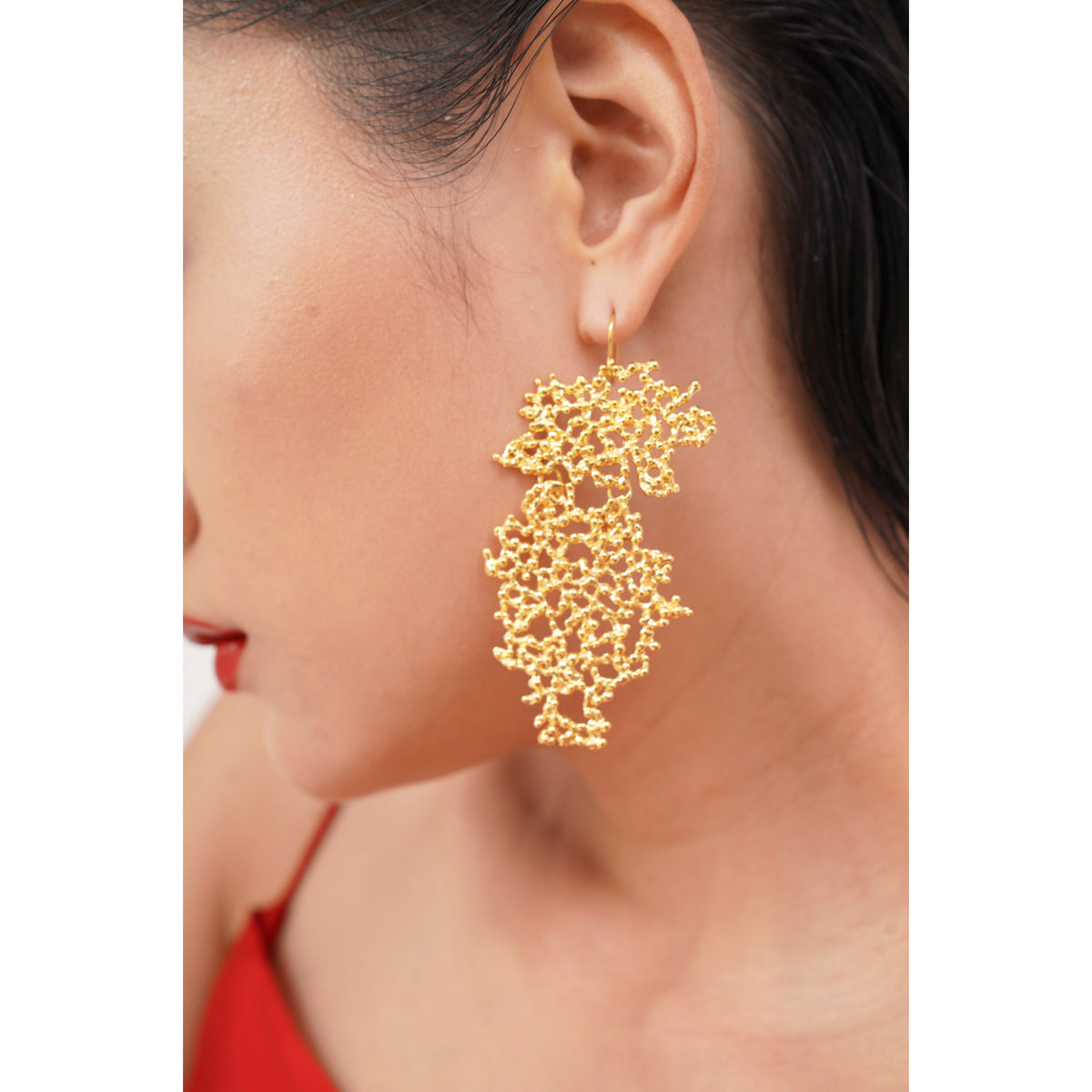 ROCIO DOUBLE brass earrings