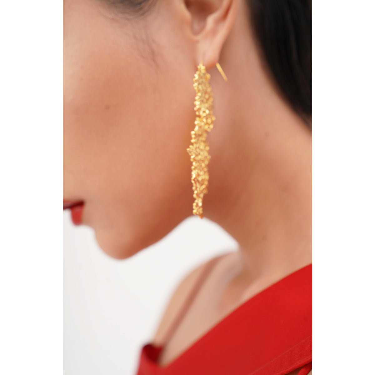 ROCIO DOUBLE brass earrings