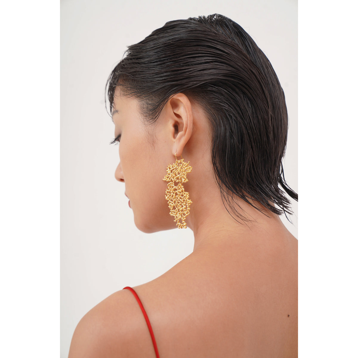 ROCIO DOUBLE brass earrings