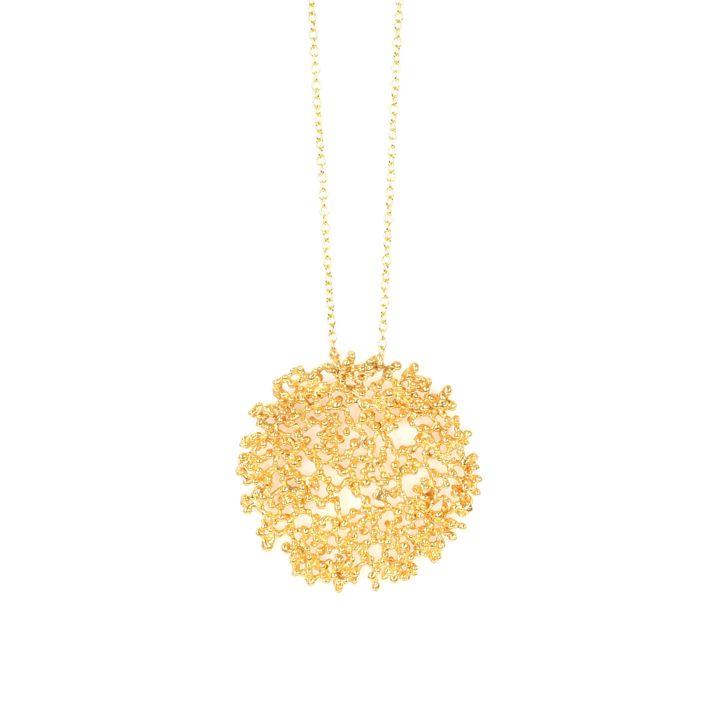 ROCIO ROUND brass pendant by Duong Jewelry
#color_22k-yellow-gold