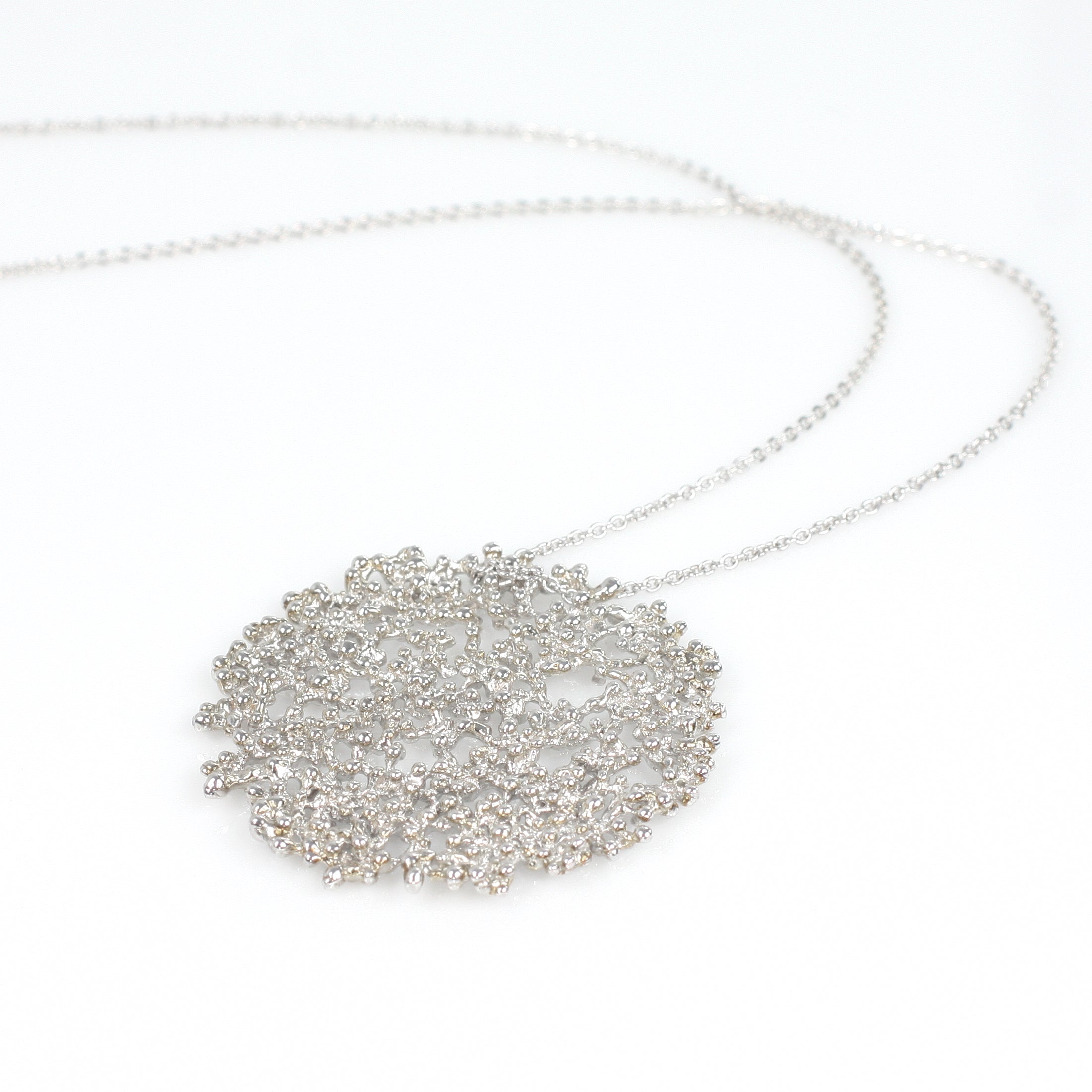 ROCIO ROUND sterling silver pendant by Duong Jewelry
#color_no-plating