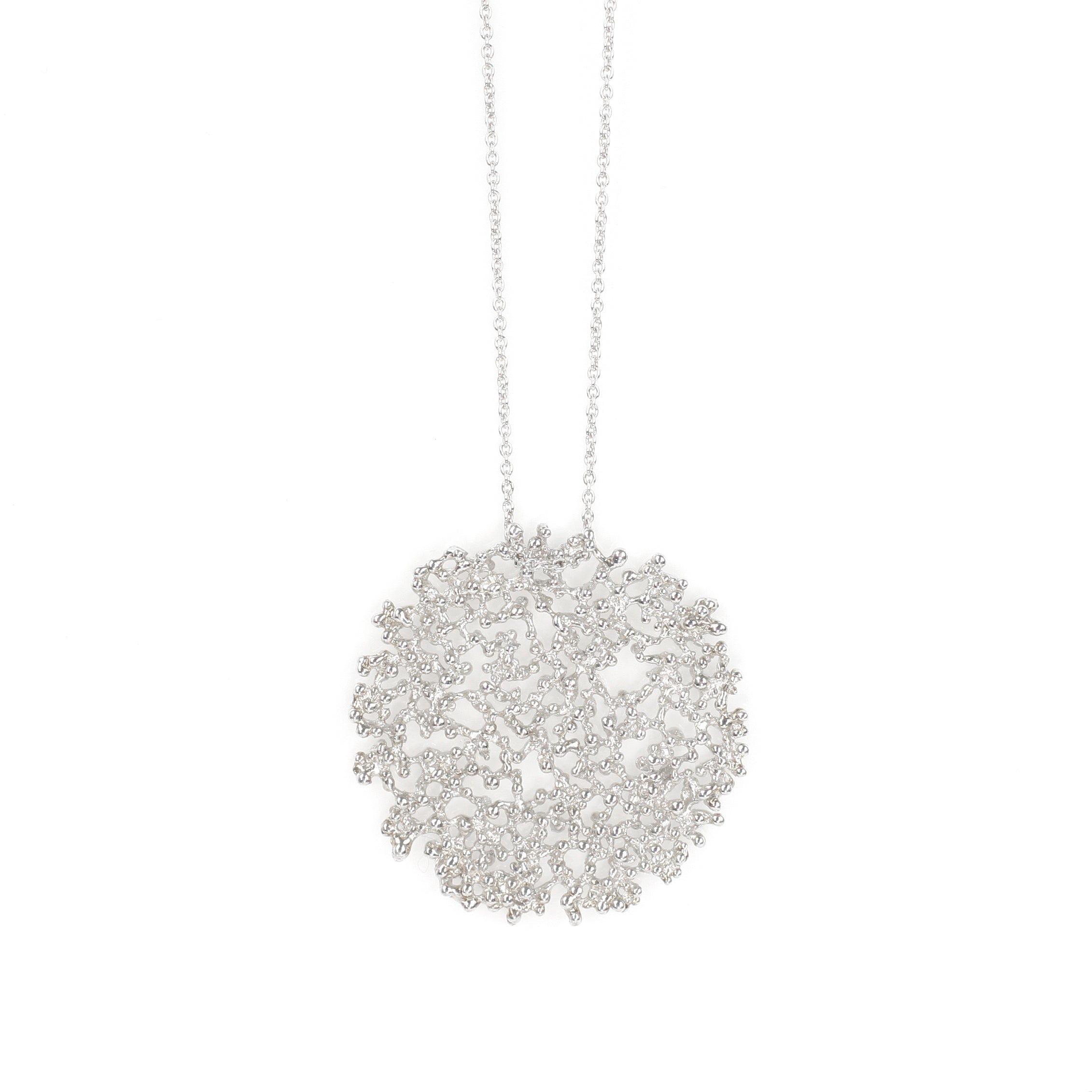 ROCIO ROUND sterling silver pendant by Duong Jewelry
#color_no-plating