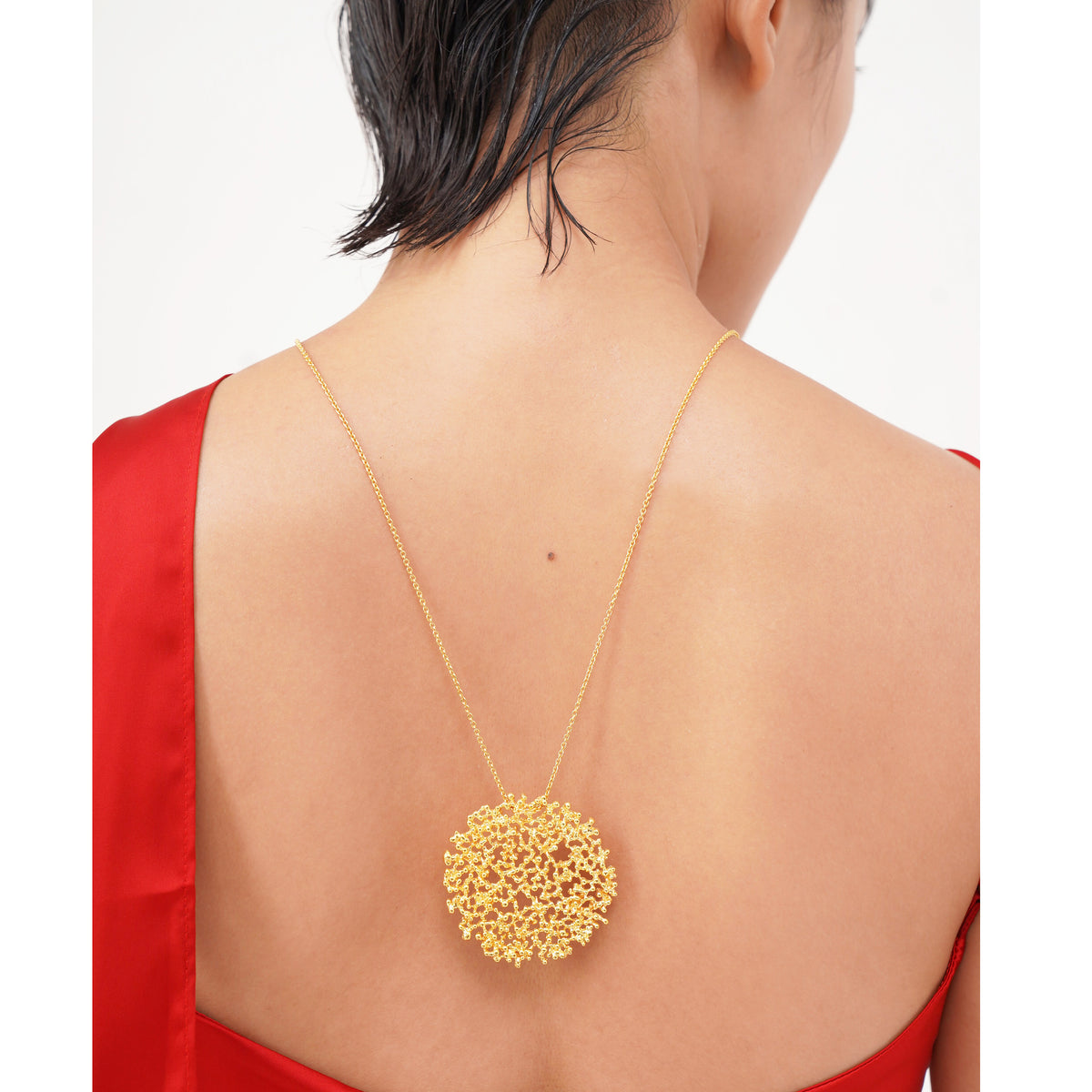 ROCIO ROUND silver pendant