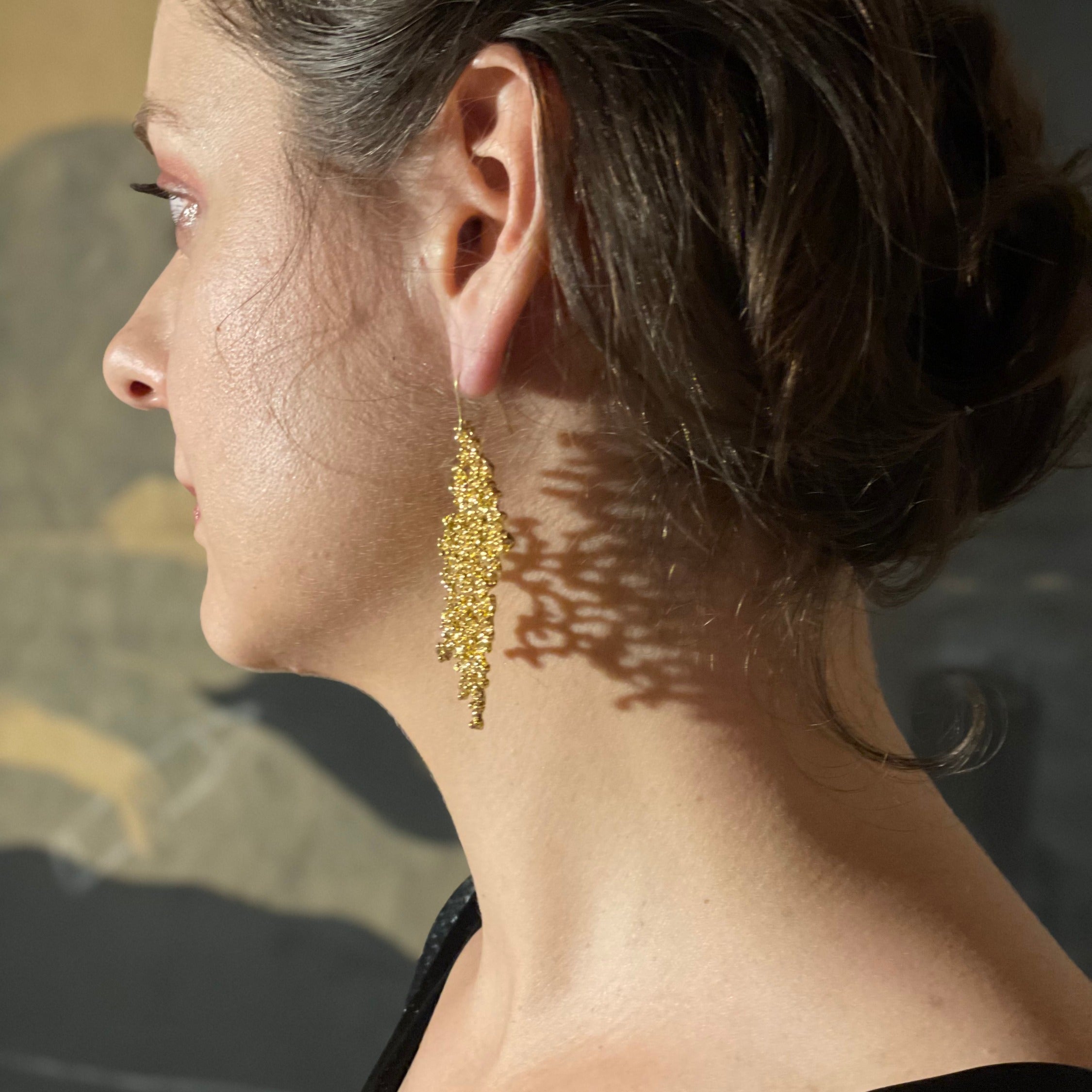 ROCIO SINGLE brass earrings