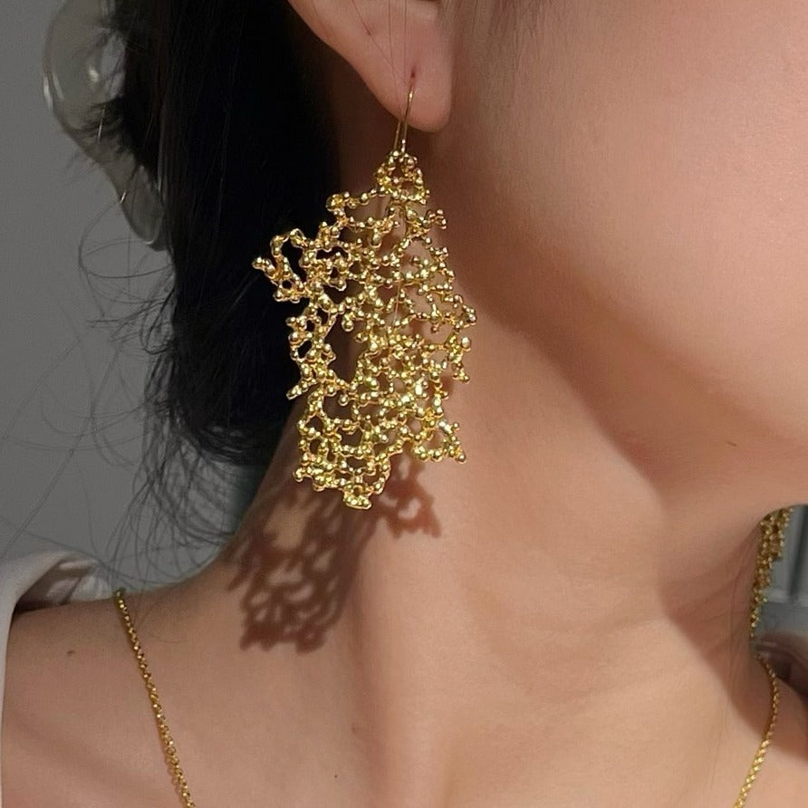 ROCIO SINGLE brass earrings